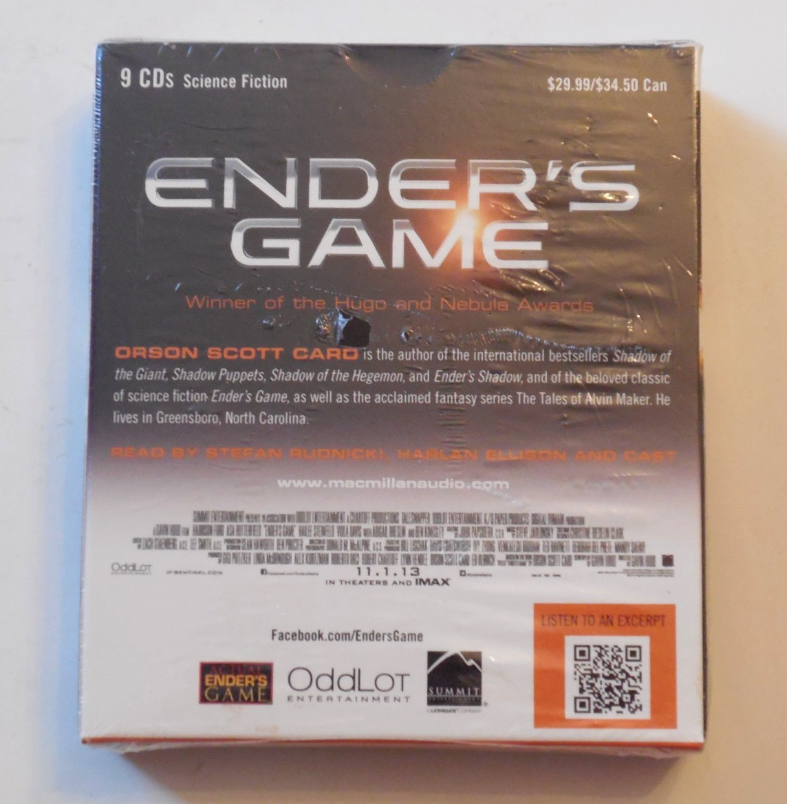 New Sealed Ender’s Game by Orson Scott Card CD Audiobook Science Fiction 2013
