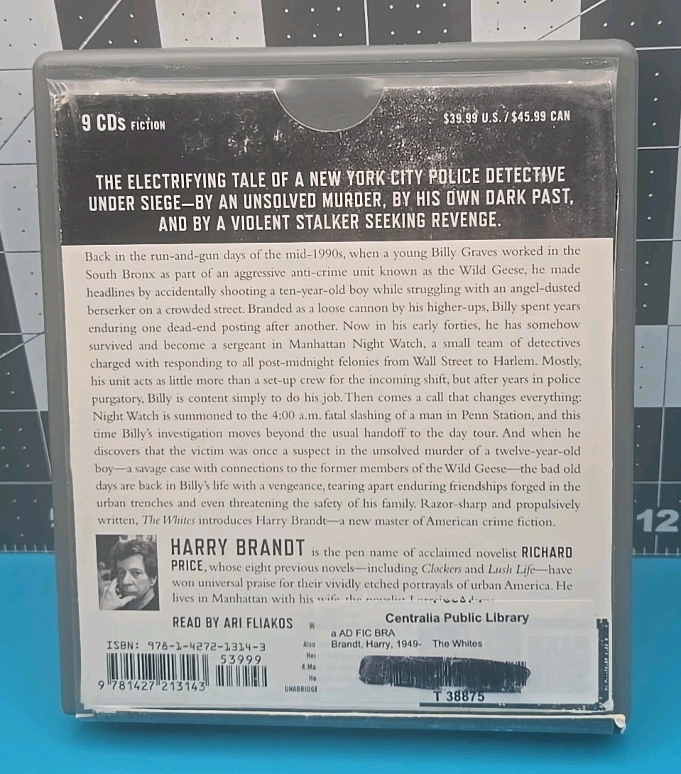 The white’s — Richard Price- unabridged- 9 cds Audiobook Ex Library