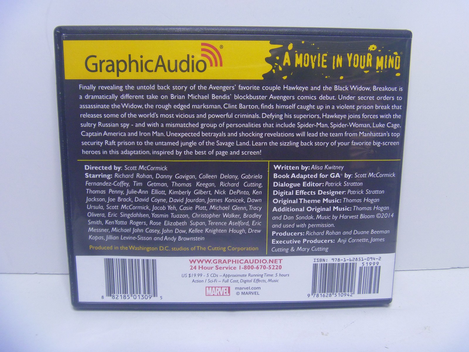 Marvel New Avengers Breakout Audiobook 5 CD Box Set Graphic Audio Full Cast