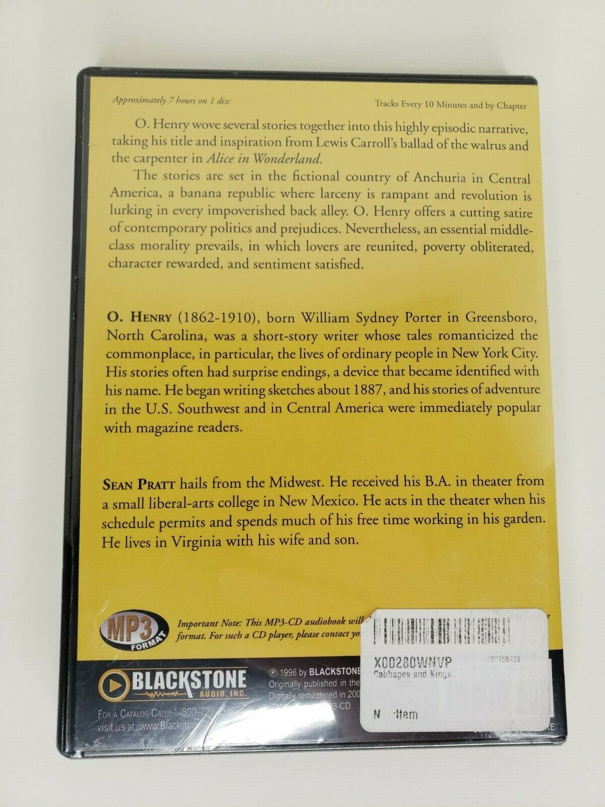 Cabbages and Kings by O. Henry (2013, Compact Disc, MP3 Unabridged edition) NEW