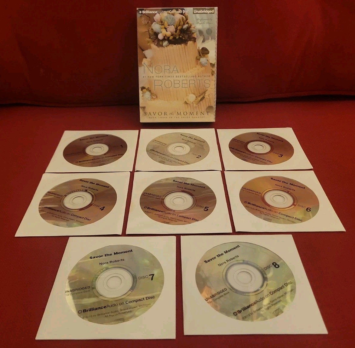 Nora Roberts 4 Audiobook CD Lot Northern Lights, Red Lily, Savor The Moment, Etc