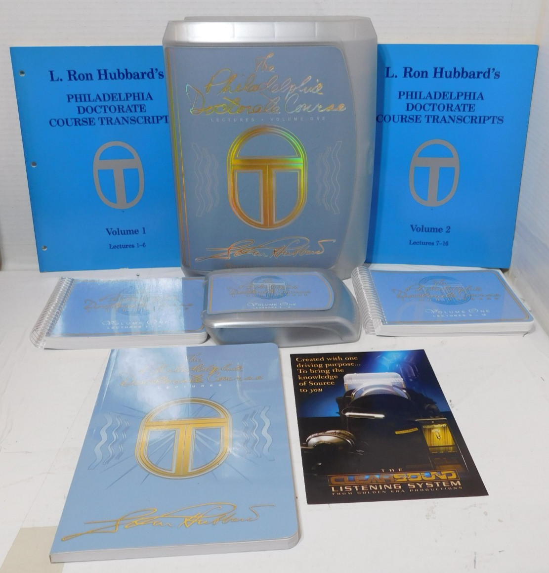 Scientology Philadelphia Doctorate Volume 1 & 2 Transcript-Binder-Audio Lot READ