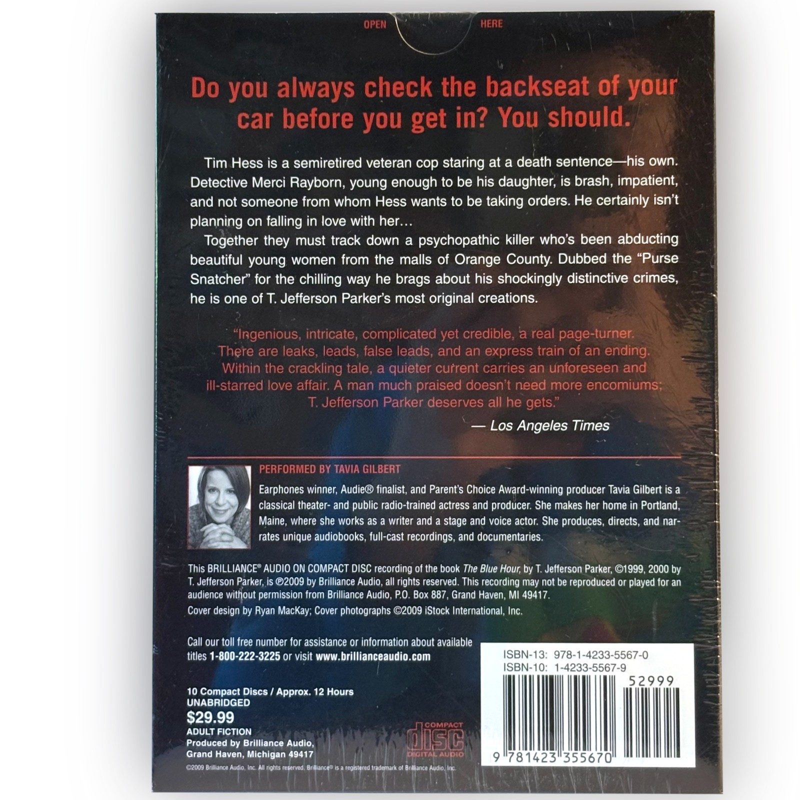THE BLUE HOUR by T Jefferson Parker (Marci Rayborn #1) — Unabr on 10 CDs, Sealed
