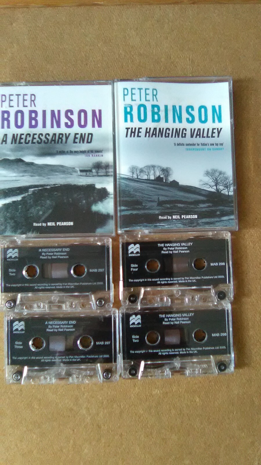 Peter Robinson: A Necessary End/ The Hanging Valley 2 x Audio Cassette Books
