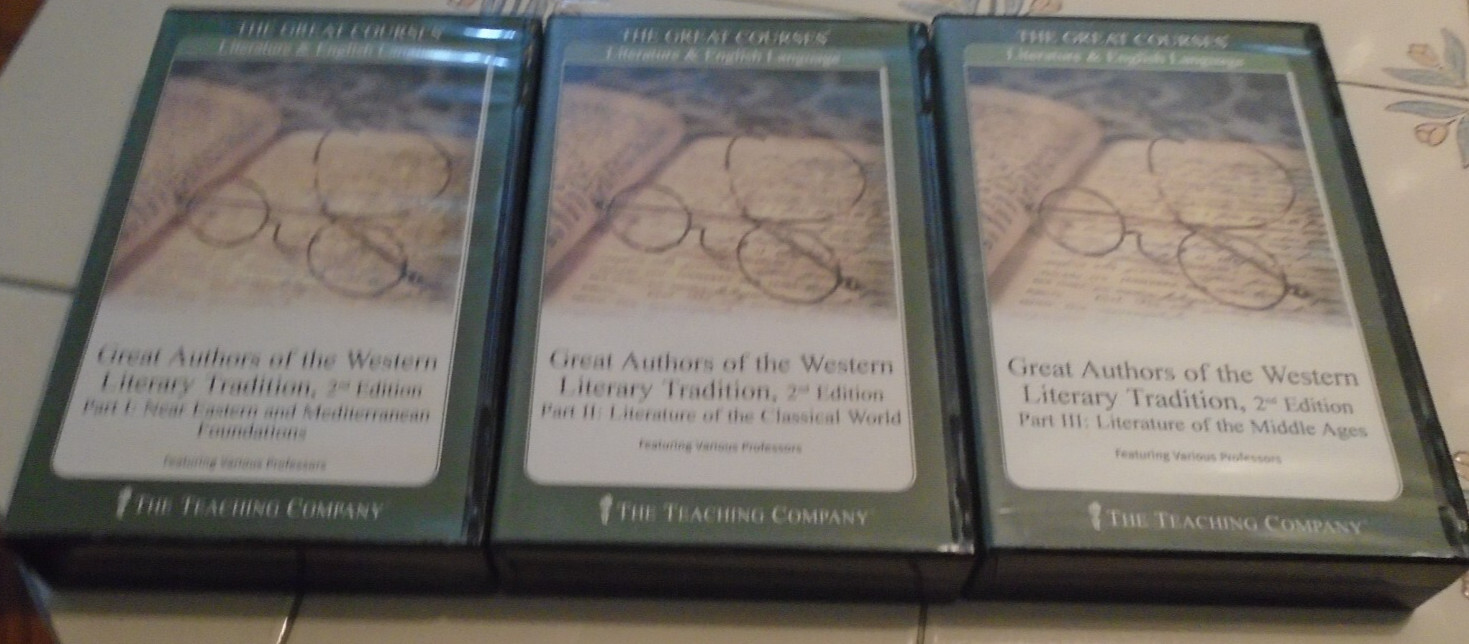 Great Courses: Great Authors of the Western Literary Tradition parts 1-3 CD’s &