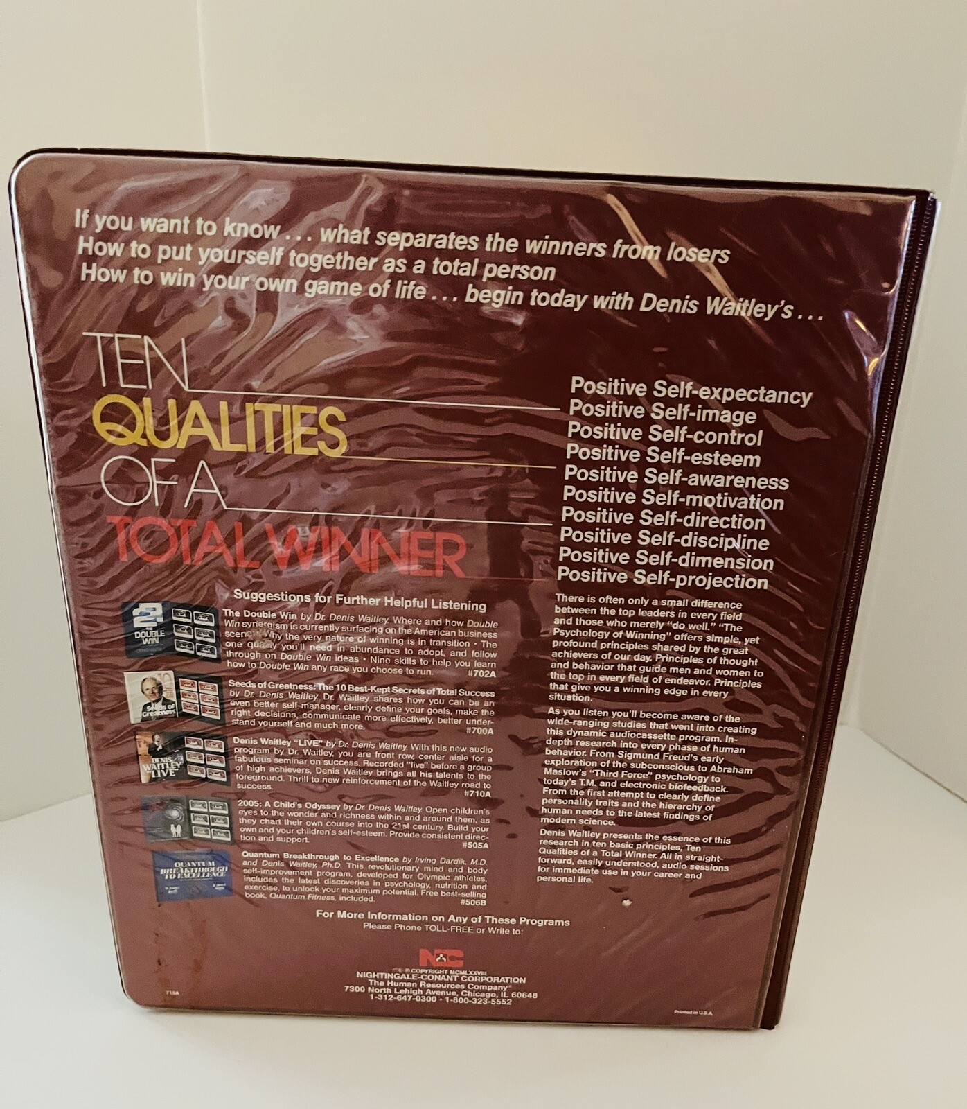 The Psychology of Winning Denis E. Waitley Book & Cassettes 10 Qualities