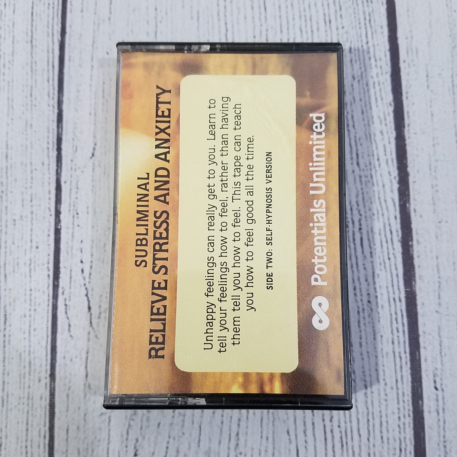Relieve Stress & Anxiety Konicov Self-Hypnosis Cassette Potentials Unlimited USA