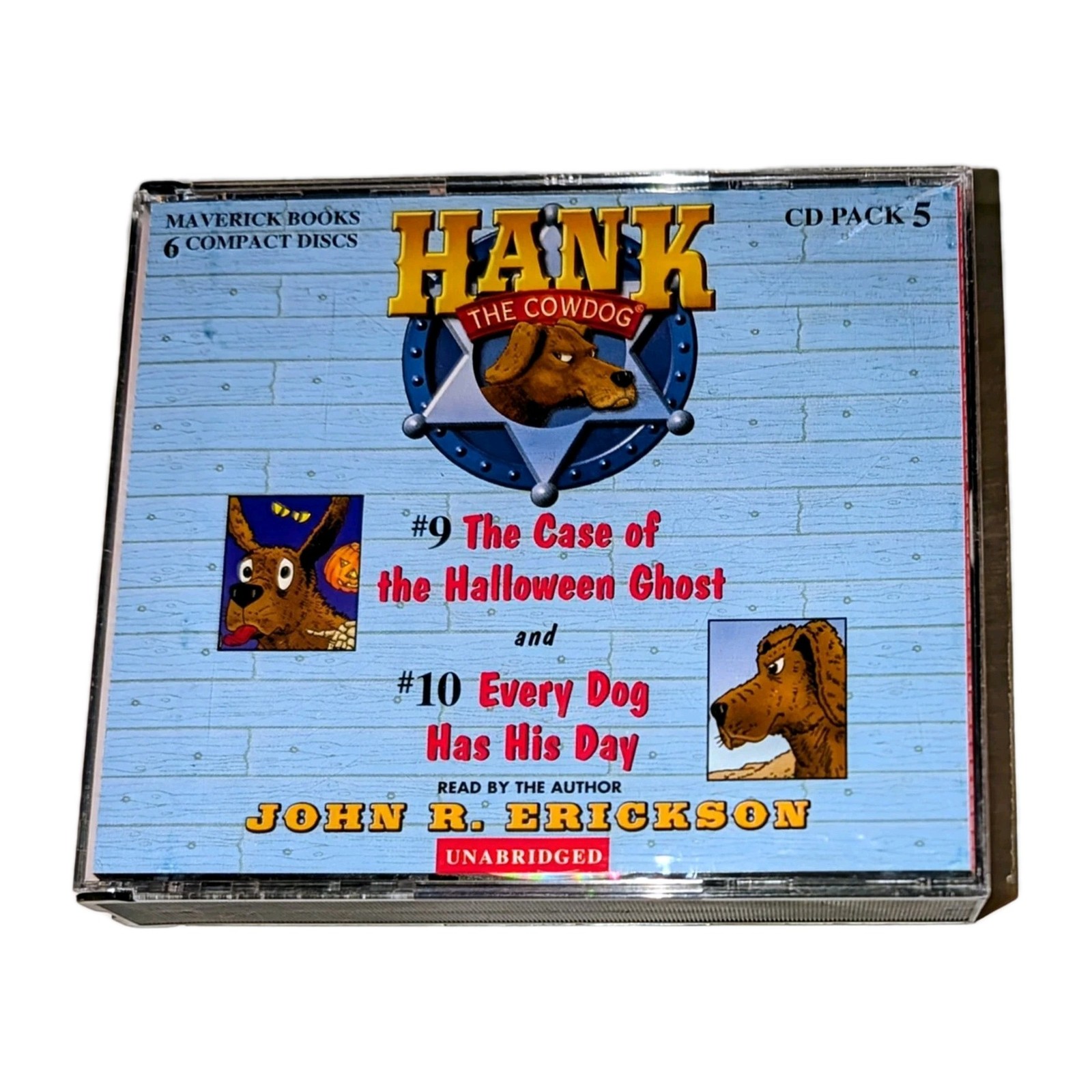 Hank the Cowdog 9 & 10 Audio Book 6 CDs + Songs, Read by Author John Erickson CD