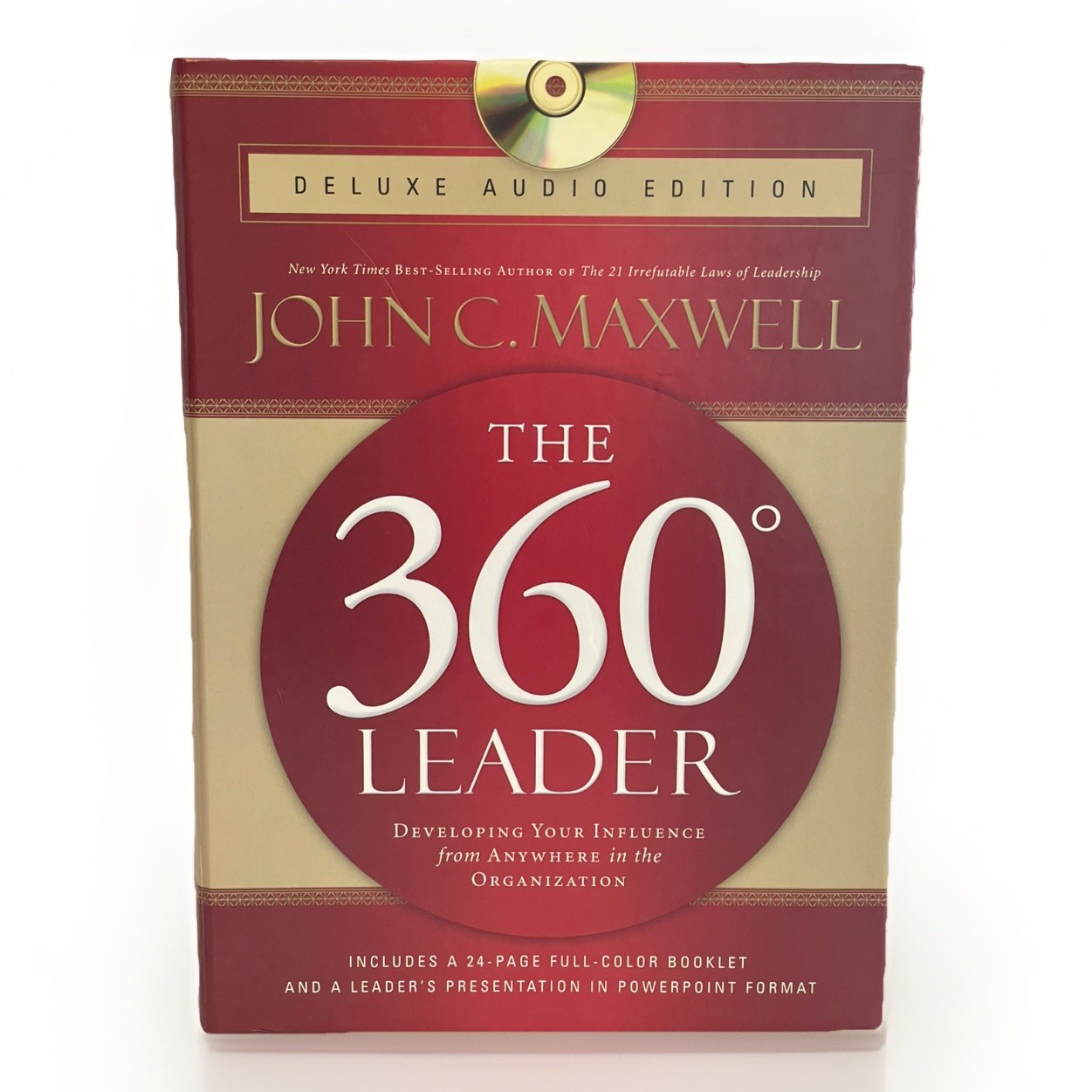 The 360 Degree Leader : Deluxe Audio Edition-John C. Maxwell-4 CD Set-Nice Gift