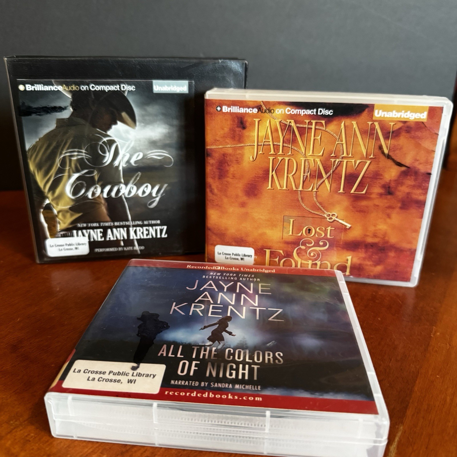 Lot: 3 Jayne Ann Krentz Audio Book CD The Cowboy Lost Found All Colors of Night