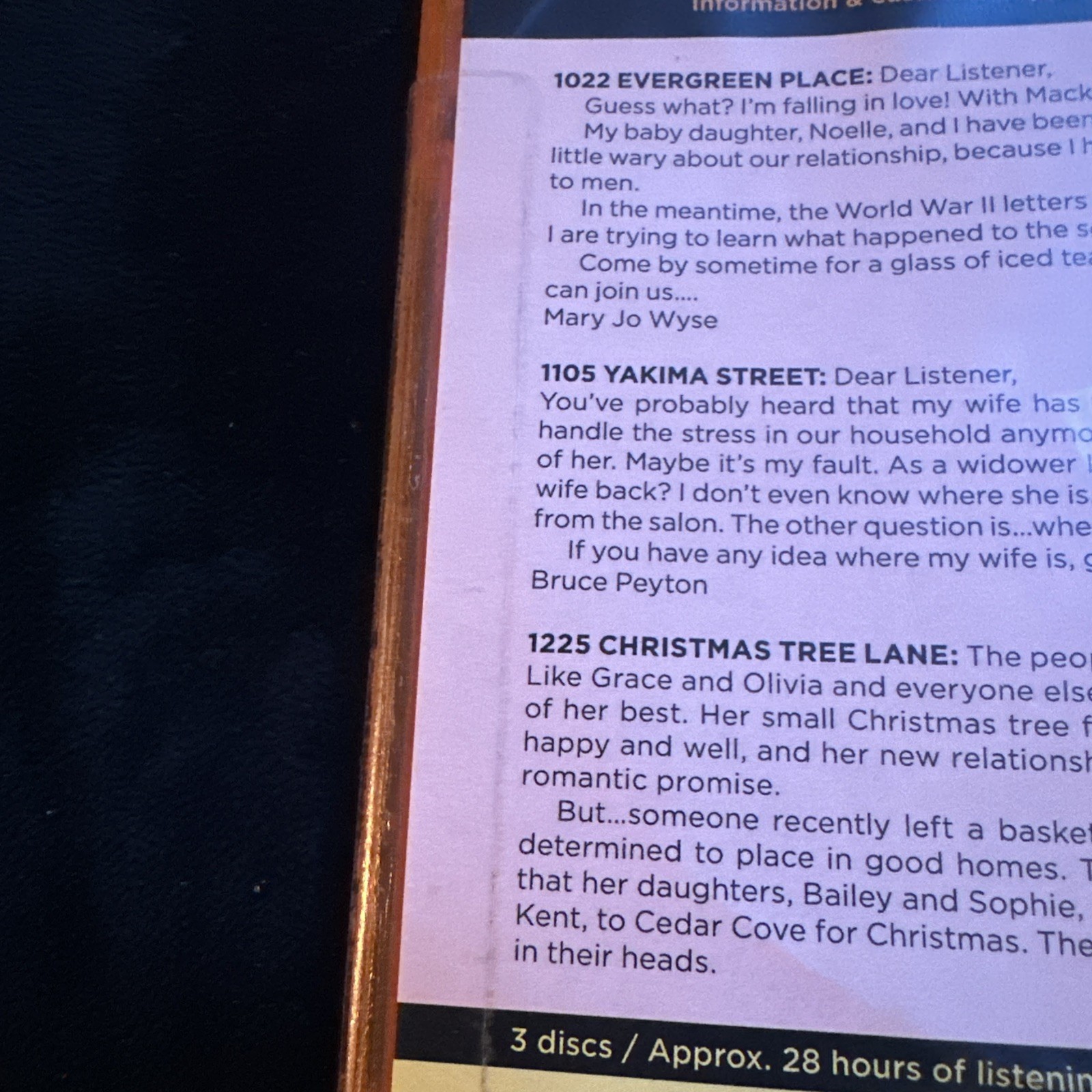 MP3 Audio Debbie Macomber 3 Books 10 11 12 Ever Green Place Cedar Cove series