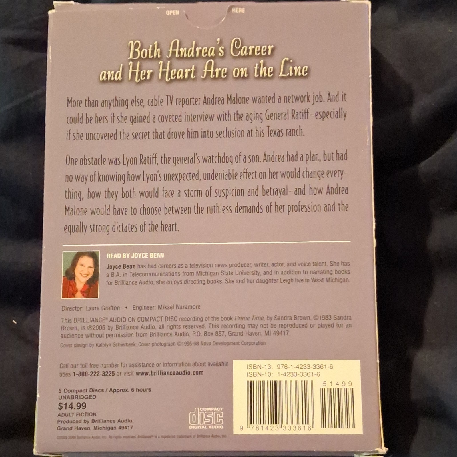 Prime Time by Sandra Brown Audiobook CDs Unabridged 5 Discs I combine shipping