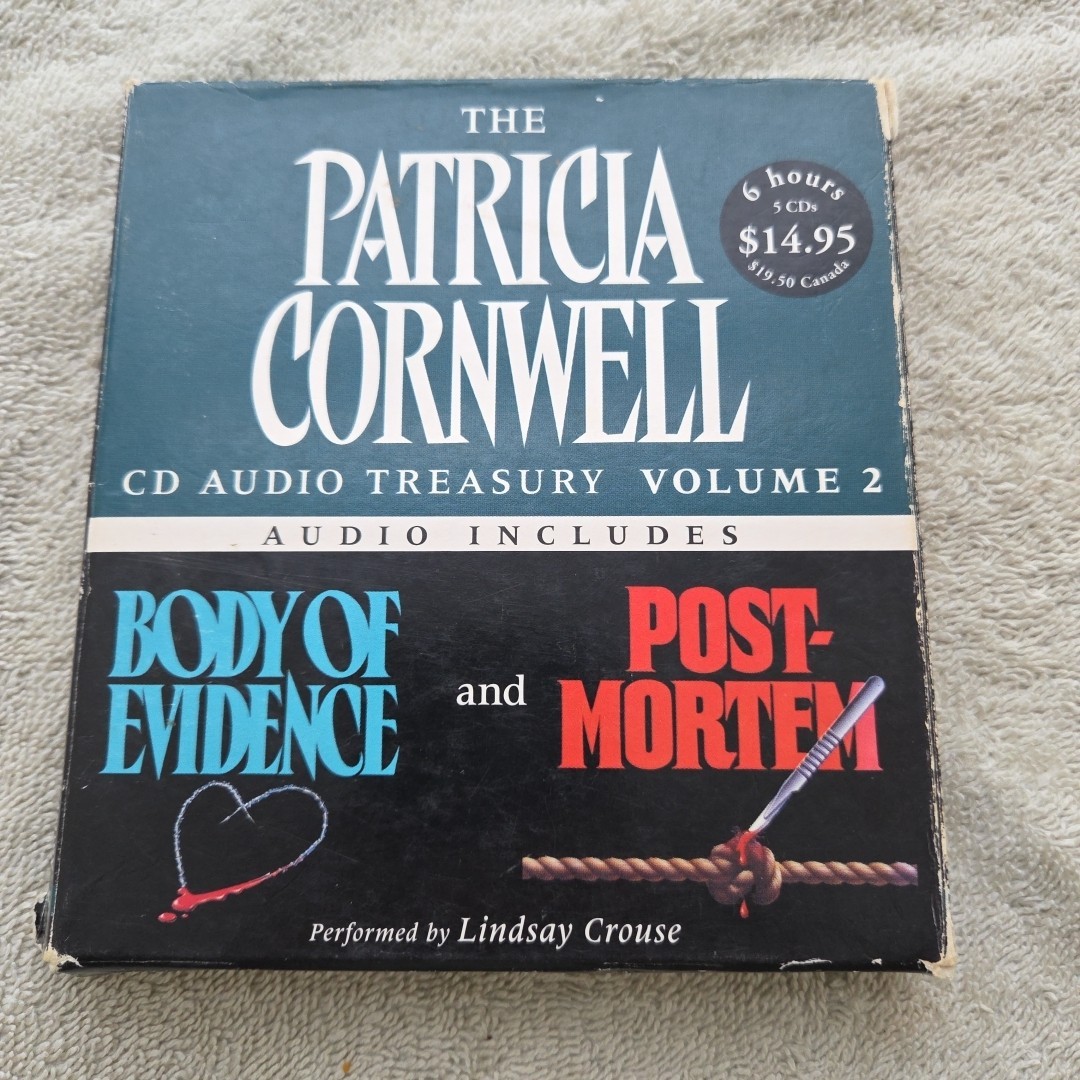 Patricia Cornwell, 2 Audio Books Body Of Evidence/Post-mortem 5 CDs (AUDBKS)