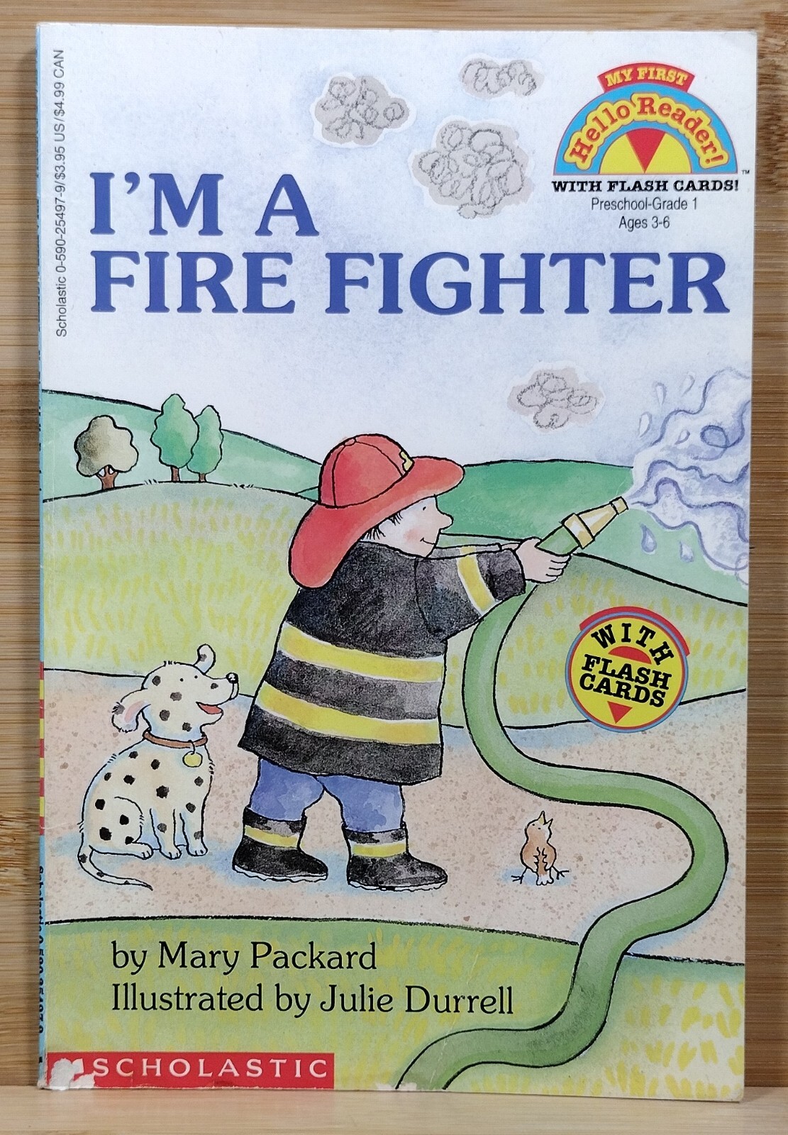 I’m a Fire Fighter by Mary Packard (1995, Paperback) with Flash Cards
