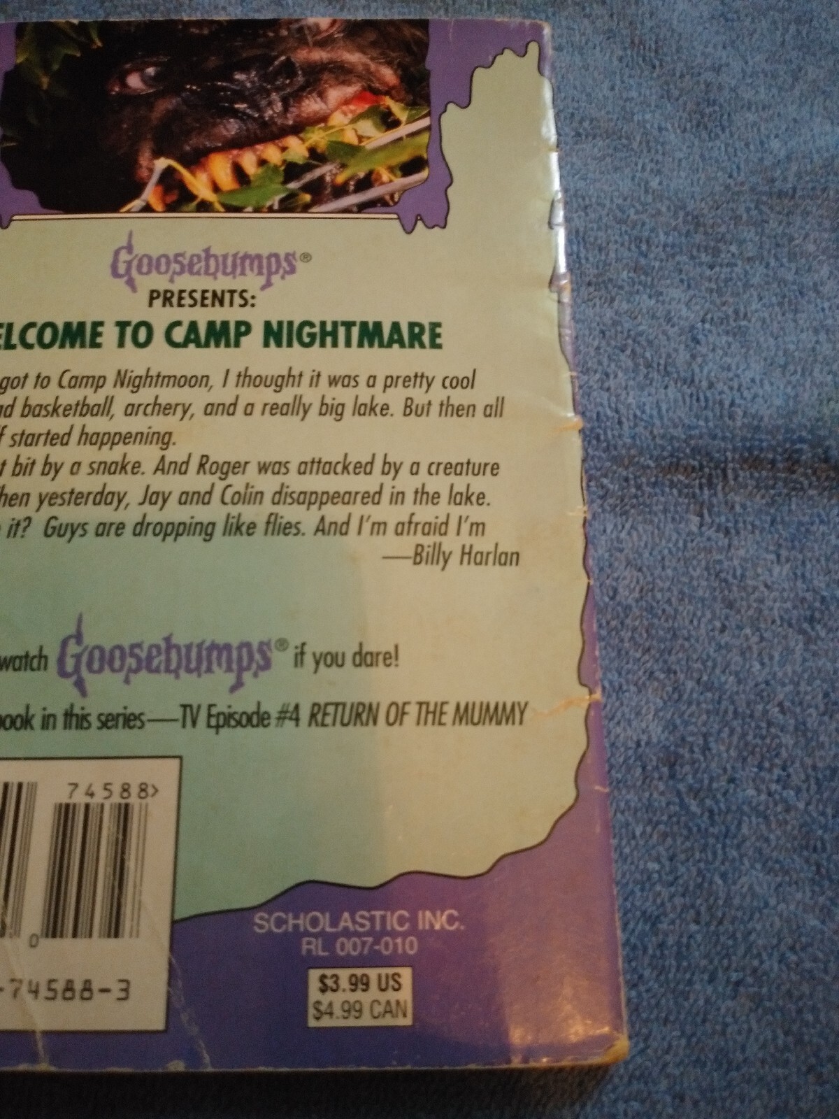 Goosebumps Presents TV Episode #3 – Welcome To Camp Nightmare by R. L. Stine 199