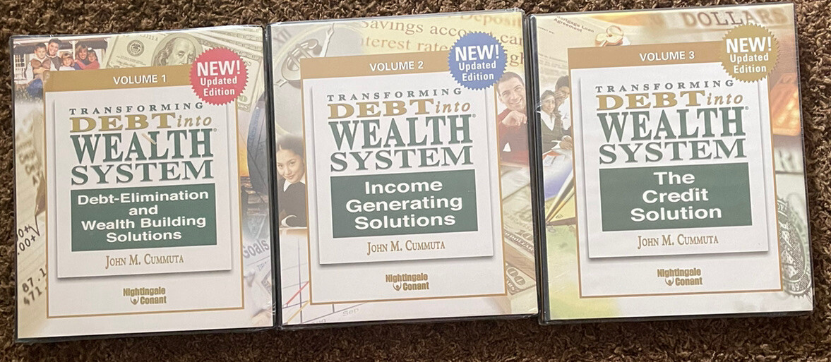 Transforming Debt Into Wealth System Complete Volumes 1 2 3 CD John Cummuta NEW