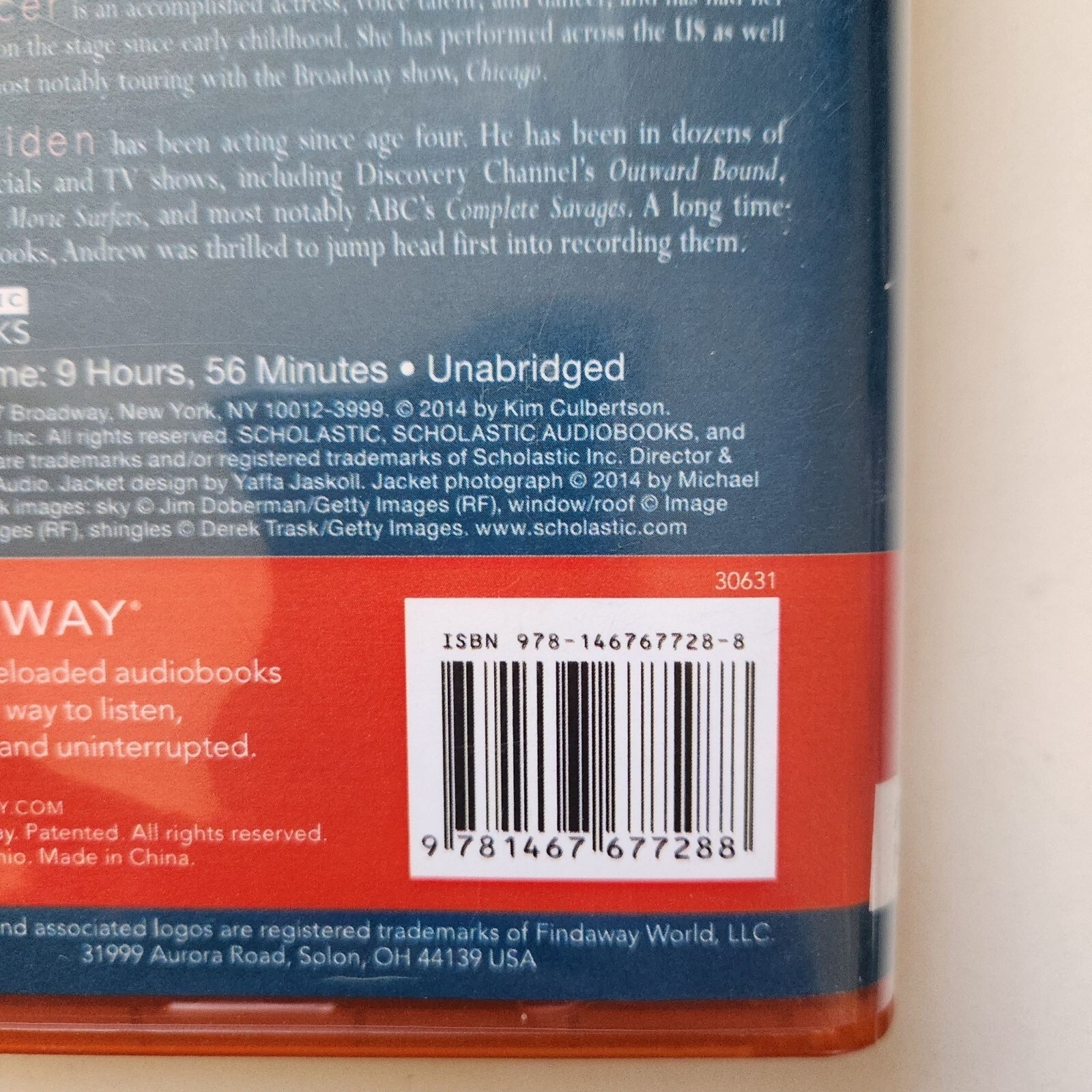 Catch a Falling Star by Kim Culbertson Playaway Audiobook, Former Library Copy