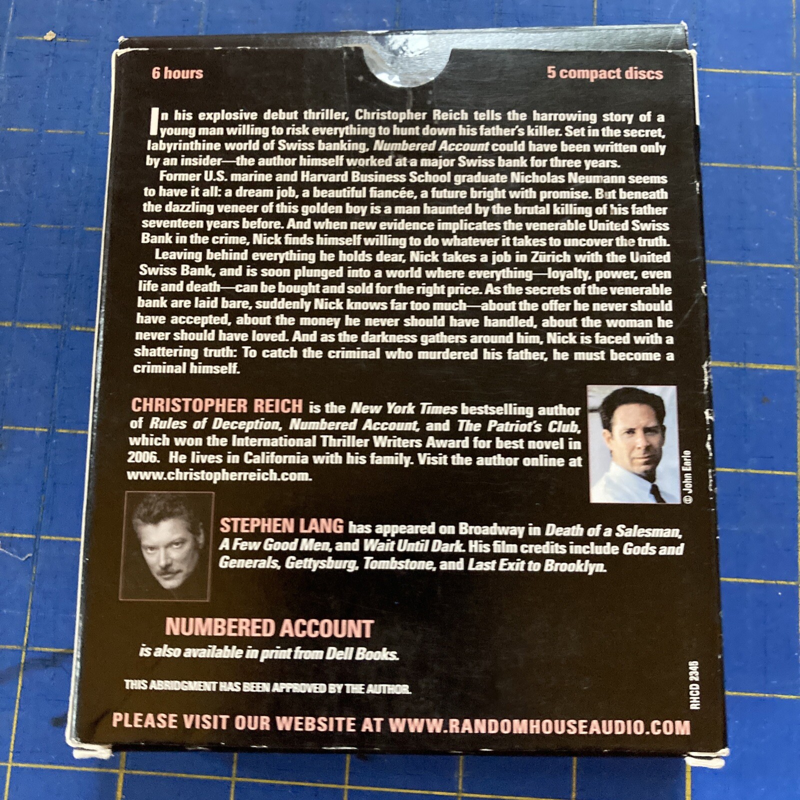 Numbered Account by Christopher Reich (1998, Audiobook, Abridged edition) 5 CDs