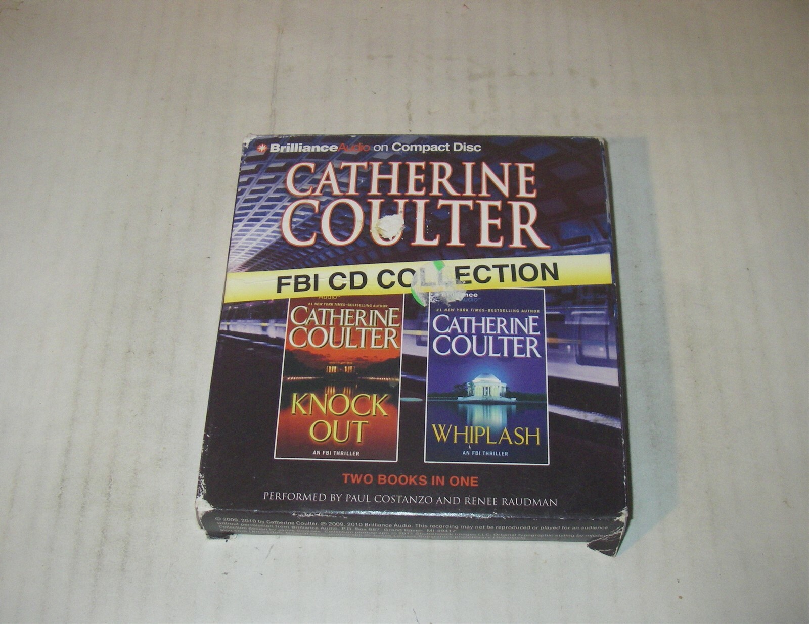 CATHERINE COULTER FBI CD COLLECTION KNOCK OUT AND WHIPLASH AUDIOBOOK