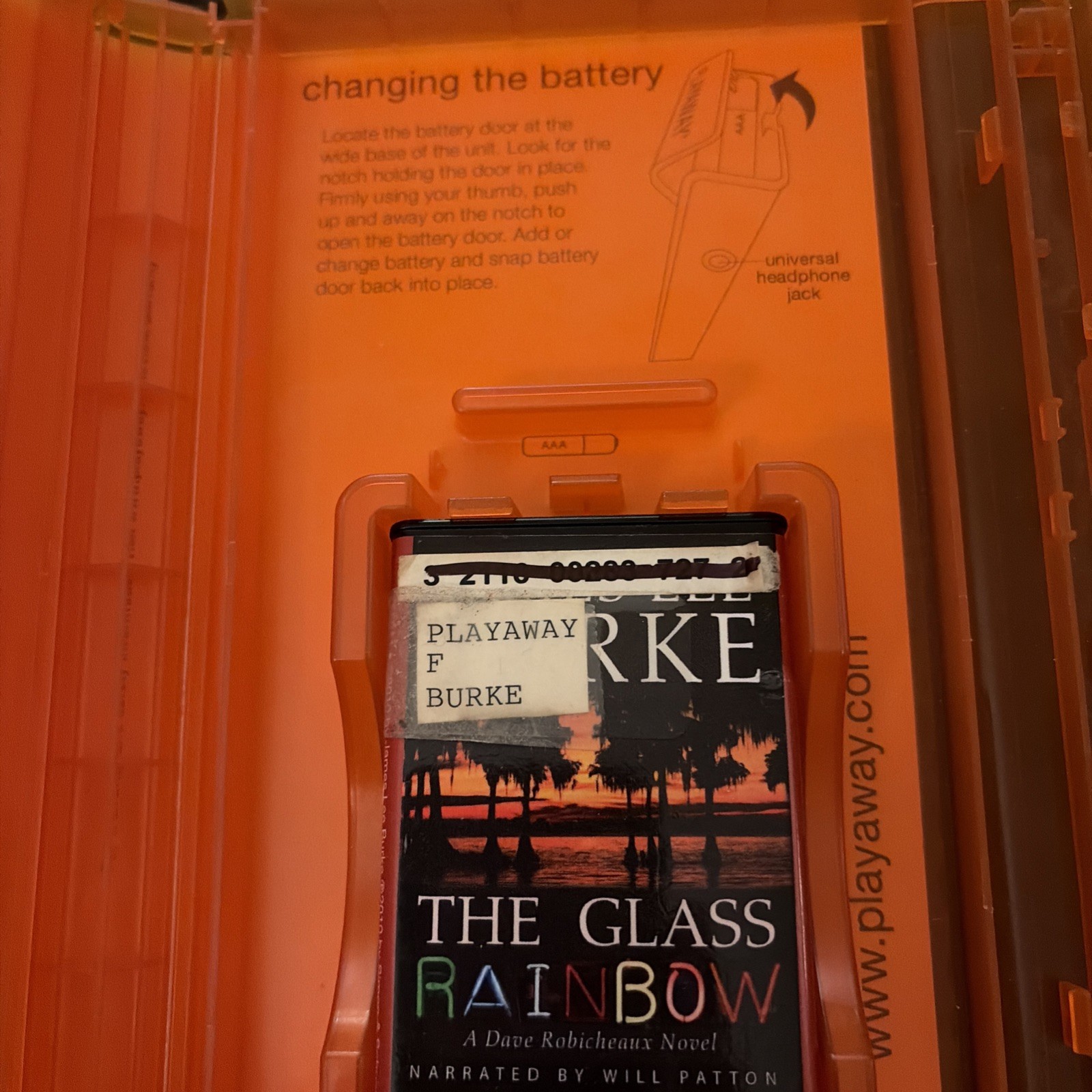 Playaway Audiobook Audio Book Ex Library — The Glass Rainbow By James Lee Burke