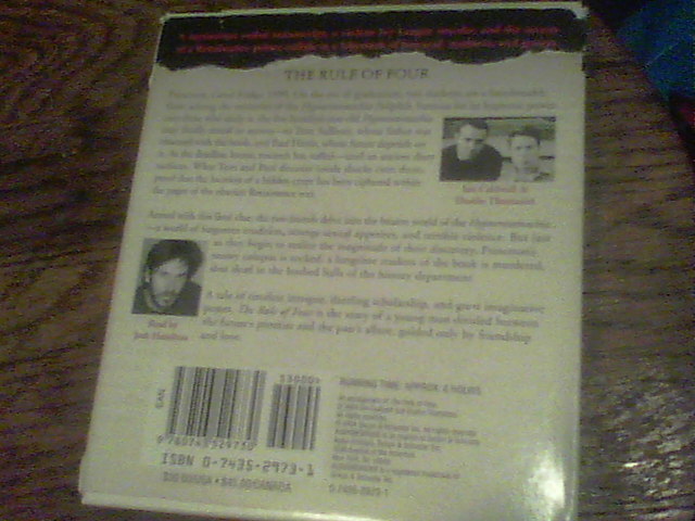 The Rule of Four by Ian Caldwell read by Josh Hamilton 5 CDs abridgement