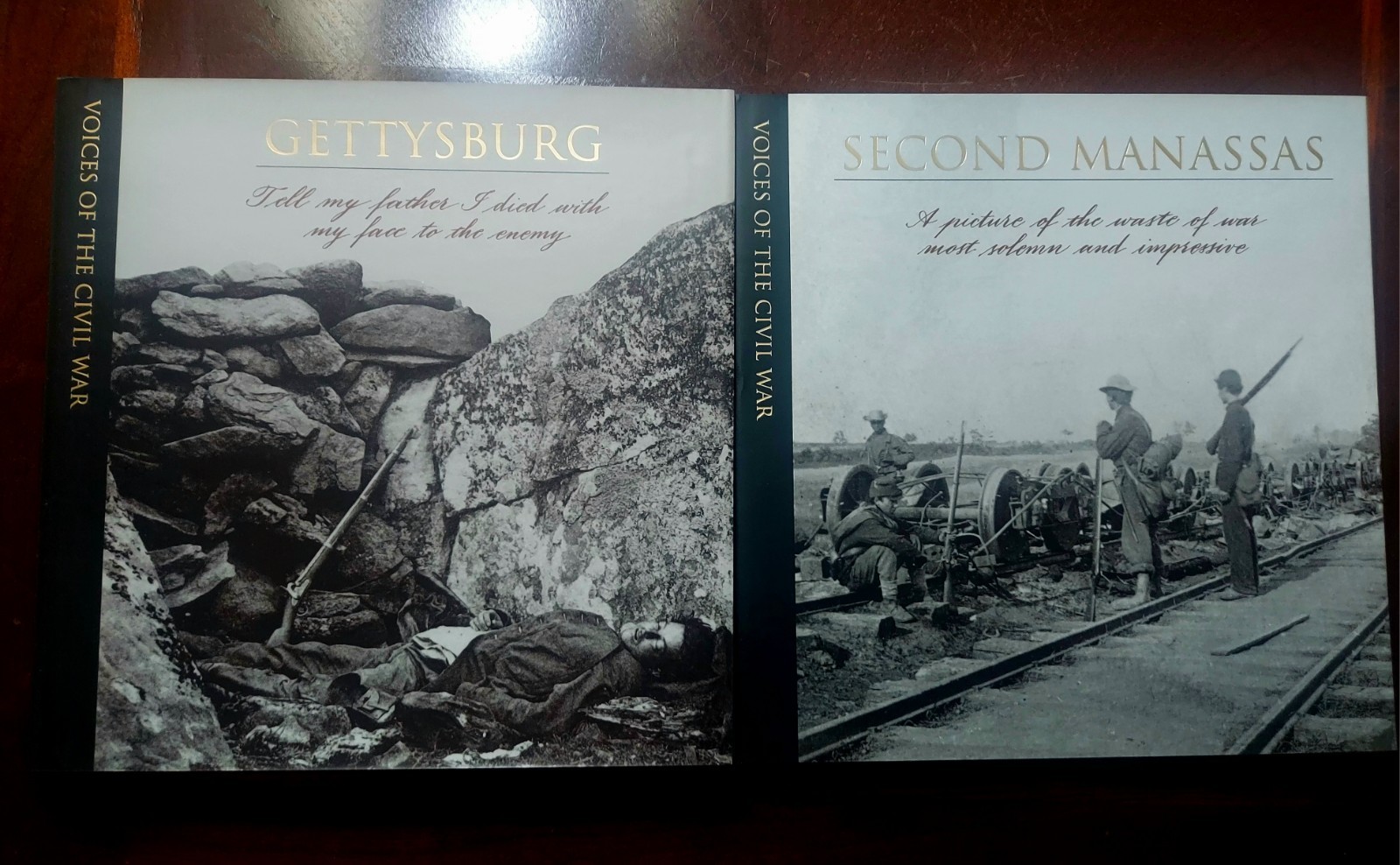 Lot of 2 Time Life Voices of the Civil War Books — Gettysburg & Second Manassas