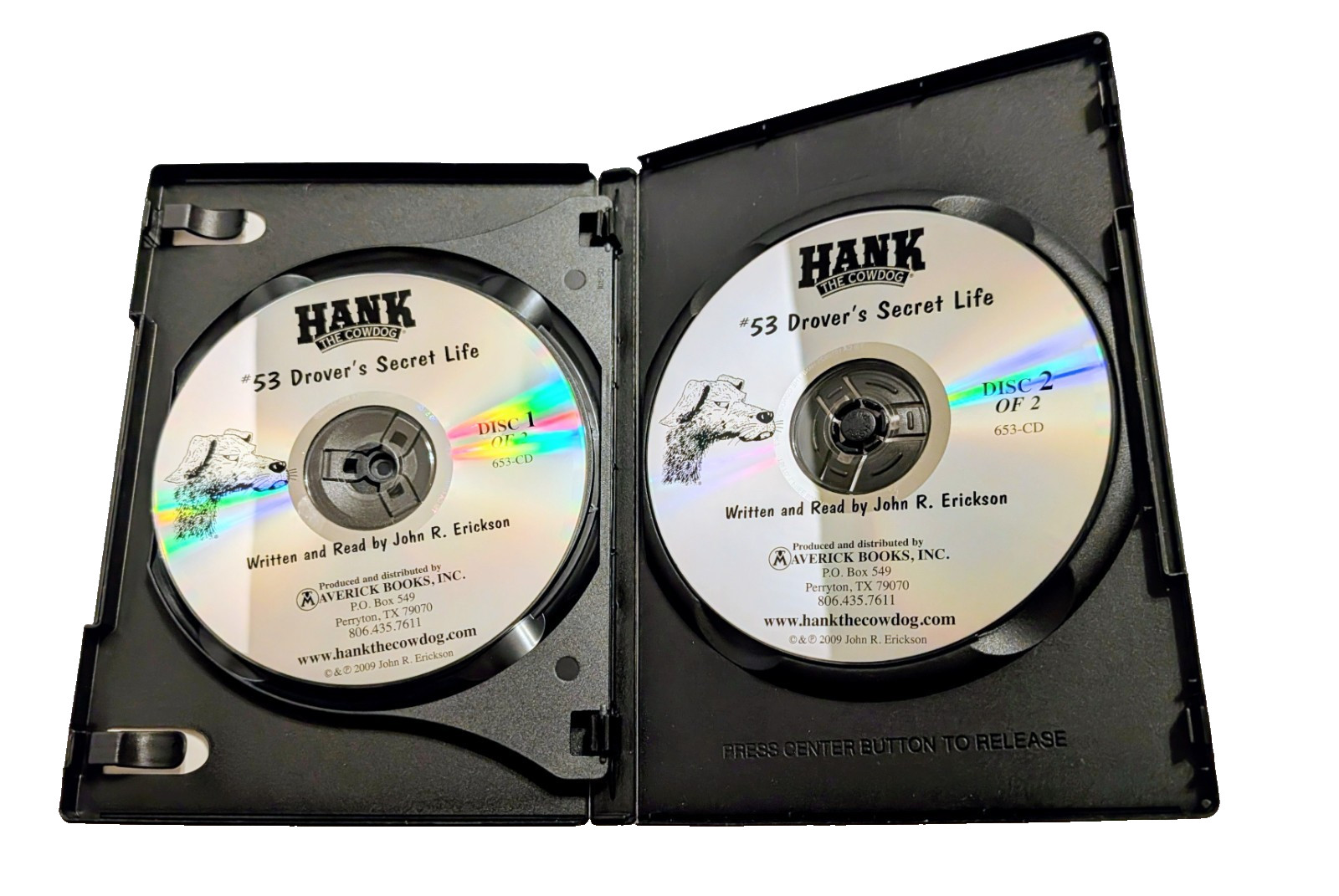 Hank the Cowdog #53 Audio Book 2 CDs +2 Songs Read by Author John Erickson A+ CD