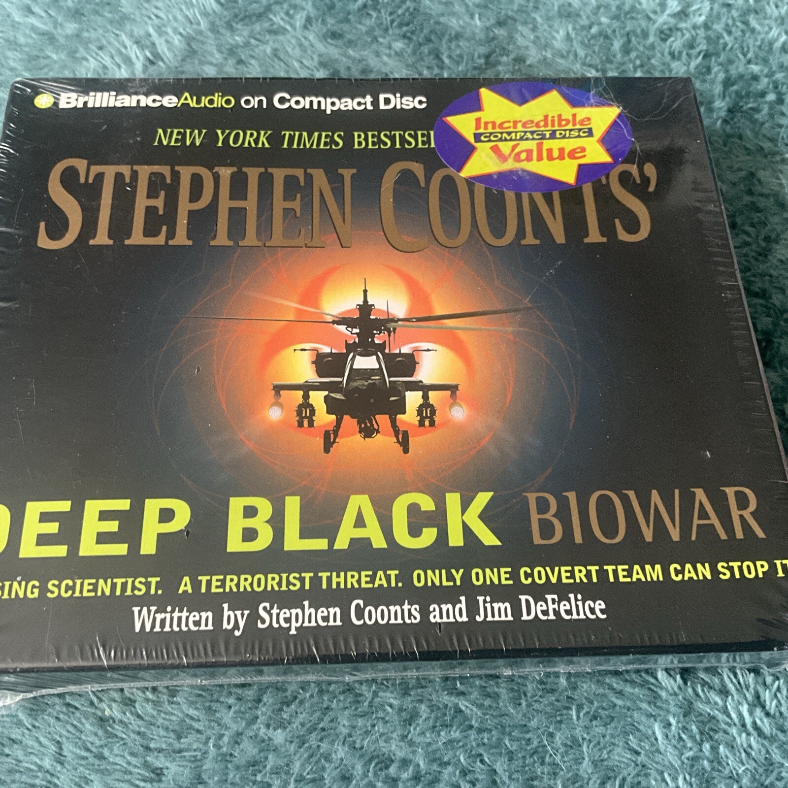 Deep Black Biowar by Stephen Coonts Audiobook 4 CD’s Abridged NEW SEALED