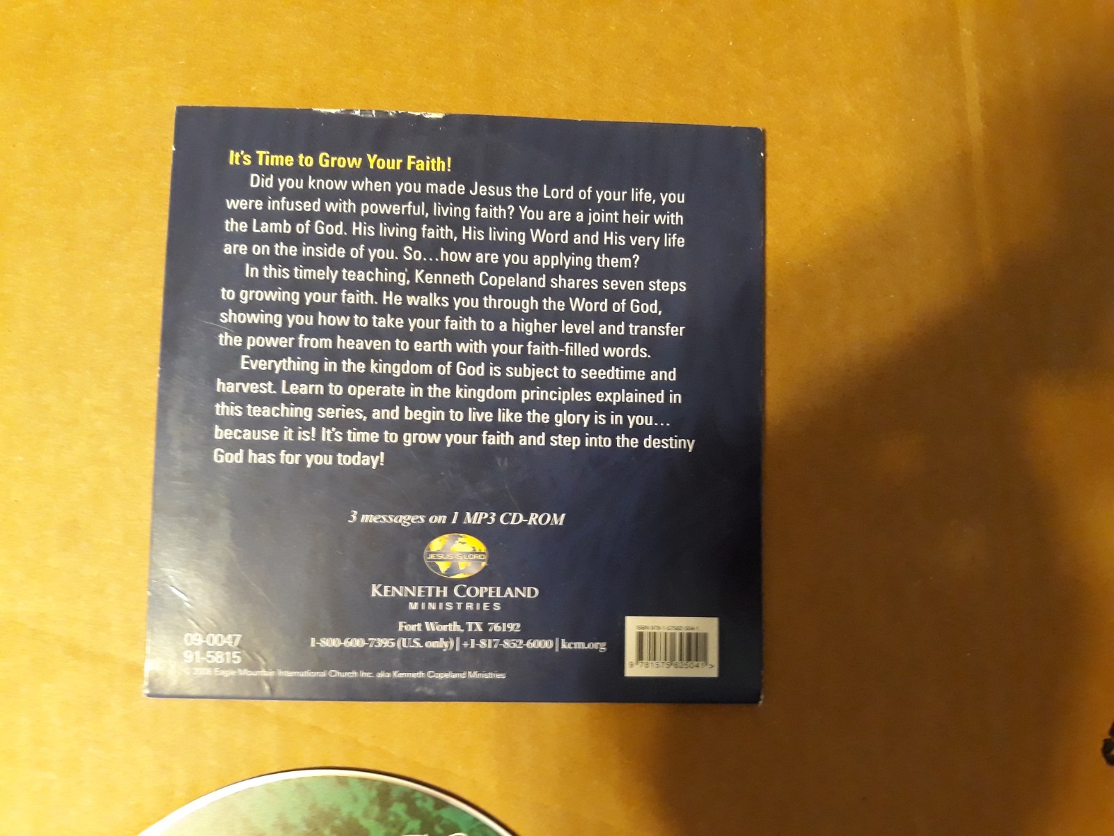 Growing Your Faith (2006 CD) Kenneth Copeland. MP3 CD-ROM 09-0047 91-5815