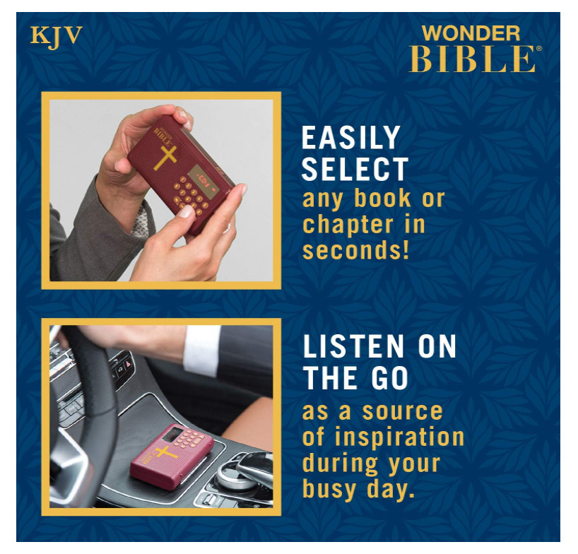 Wonder Bible KJV Talking Audio Bible Player King James Version — Free Shipping