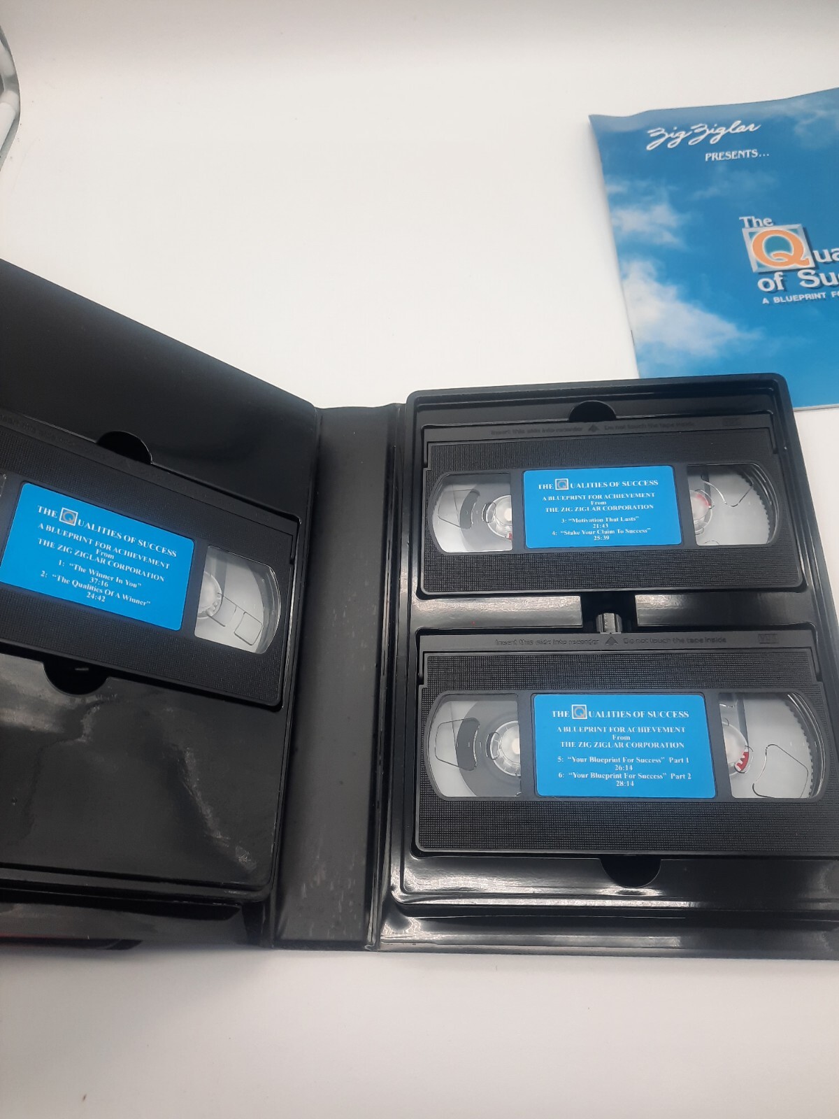 Zig Ziglar Audio Cassettes How to Stay Motivated 2 & 3 Qualities of Success Vhs