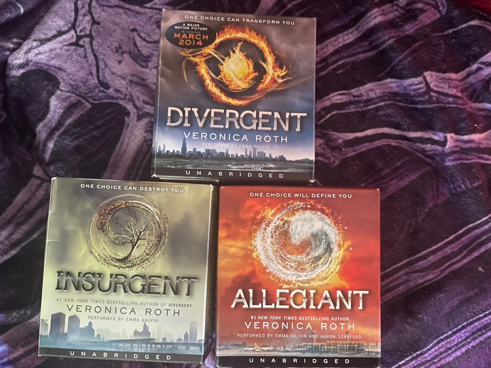 Divergent + InSurgent +Allegiant — AudioBooks CD Collection Veronica Roth