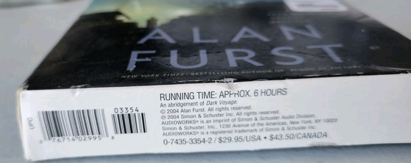Dark Voyage by Alan Furst (2007, Compact Disc, Abridged edition)