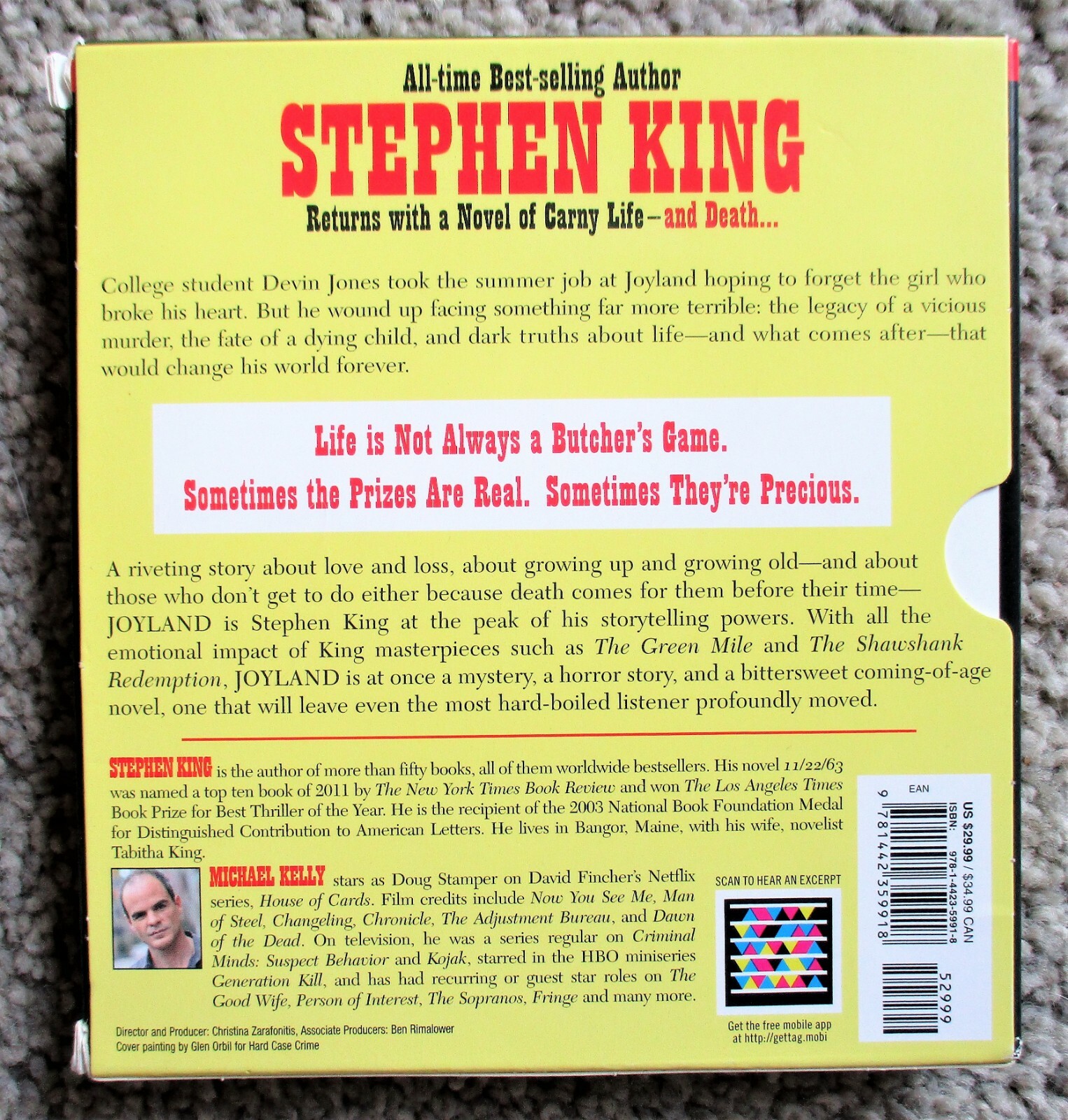JOYLAND (2013) Stephen King — 7.5 Hours, 7 CDs — Simon & Schuster Audio