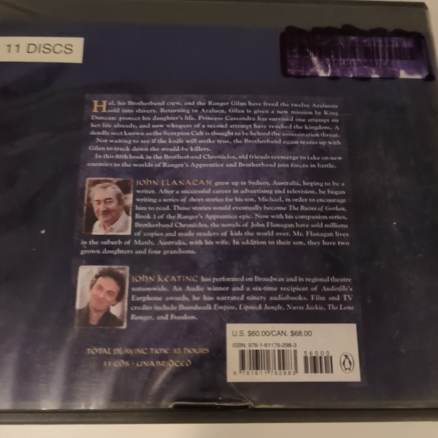 Audio Books CD Fantasy John Flanagan Ranger’s Apprentice Lot of 2 Unabridged
