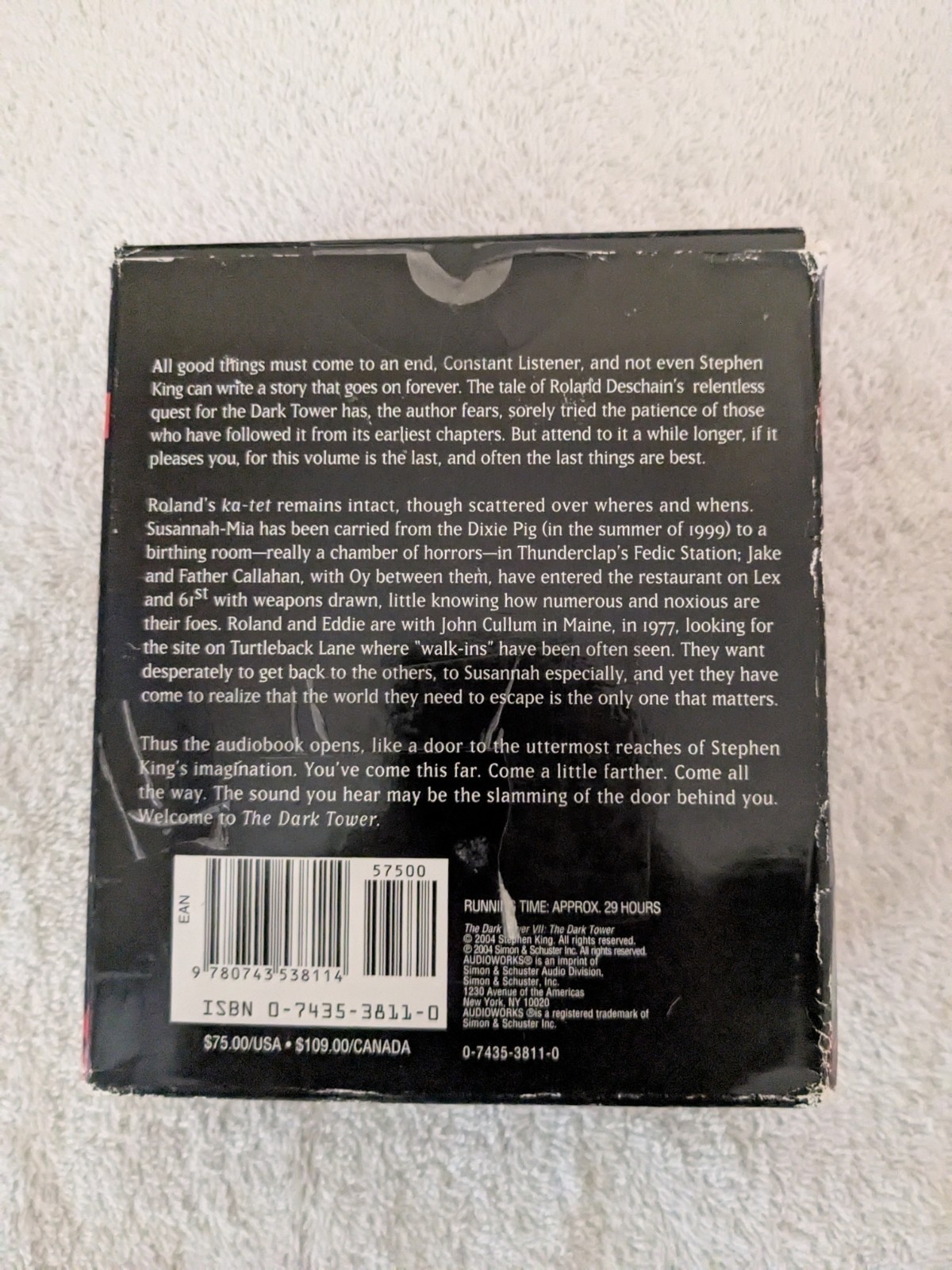 The Dark Tower Series VII The Dark Tower by Stephen King 2004 24 Audiobook CD’s