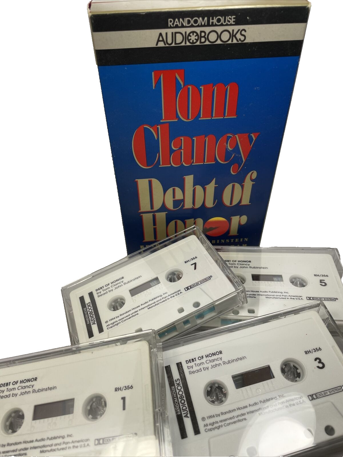 Debt of Honor by Tom Clancy Audio Book 4 Cassettes 6 Hours Abridged TESTED WORKS