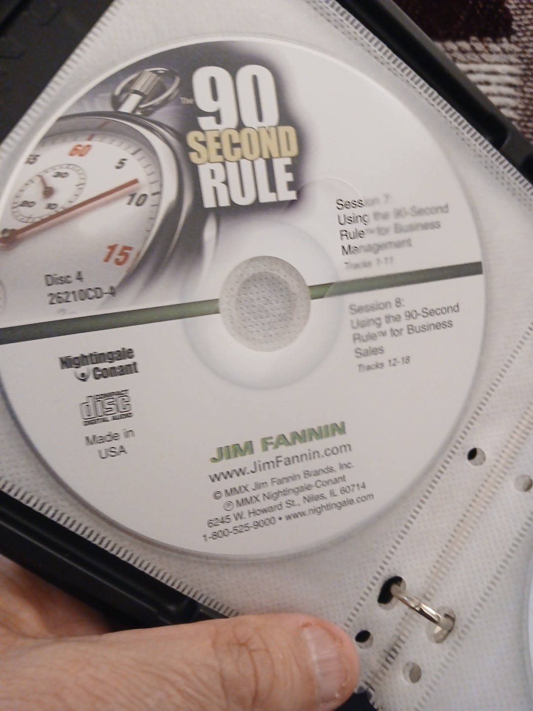 Jim Fannin 90 Second Rule 8 CD/DVD Nightingale Conant