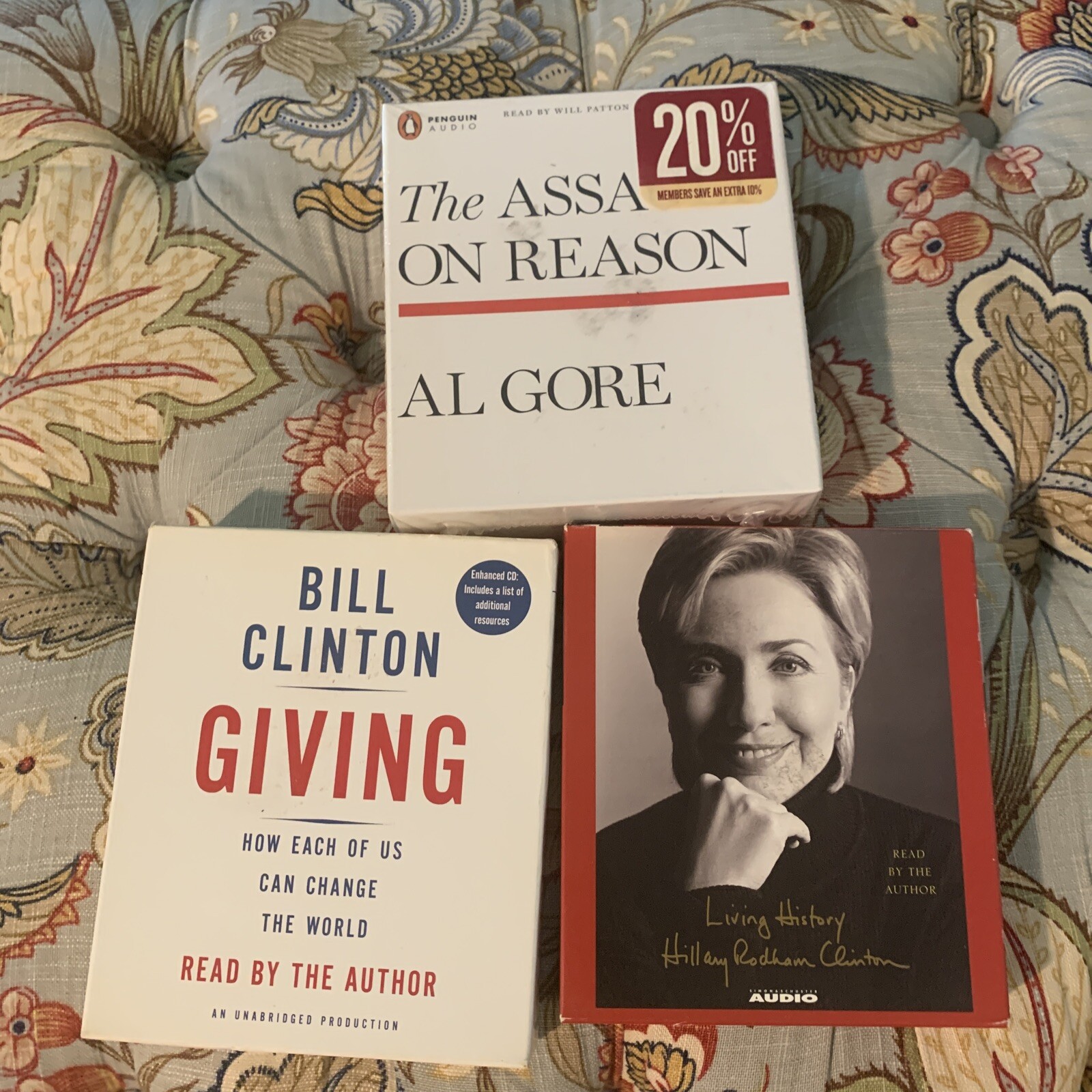 Lot Of 3 Political Audiobook CD’s Clinton Gore