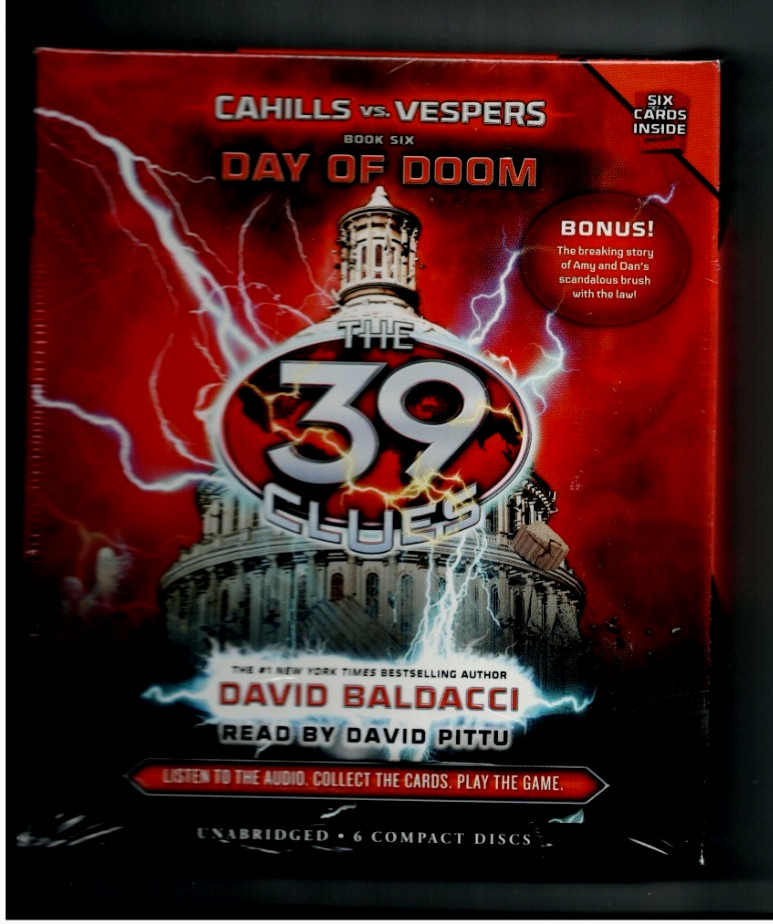 The 39 Clues Cahills vs. Vespers Day of Doom Book Six David Baldacci Audio NEW