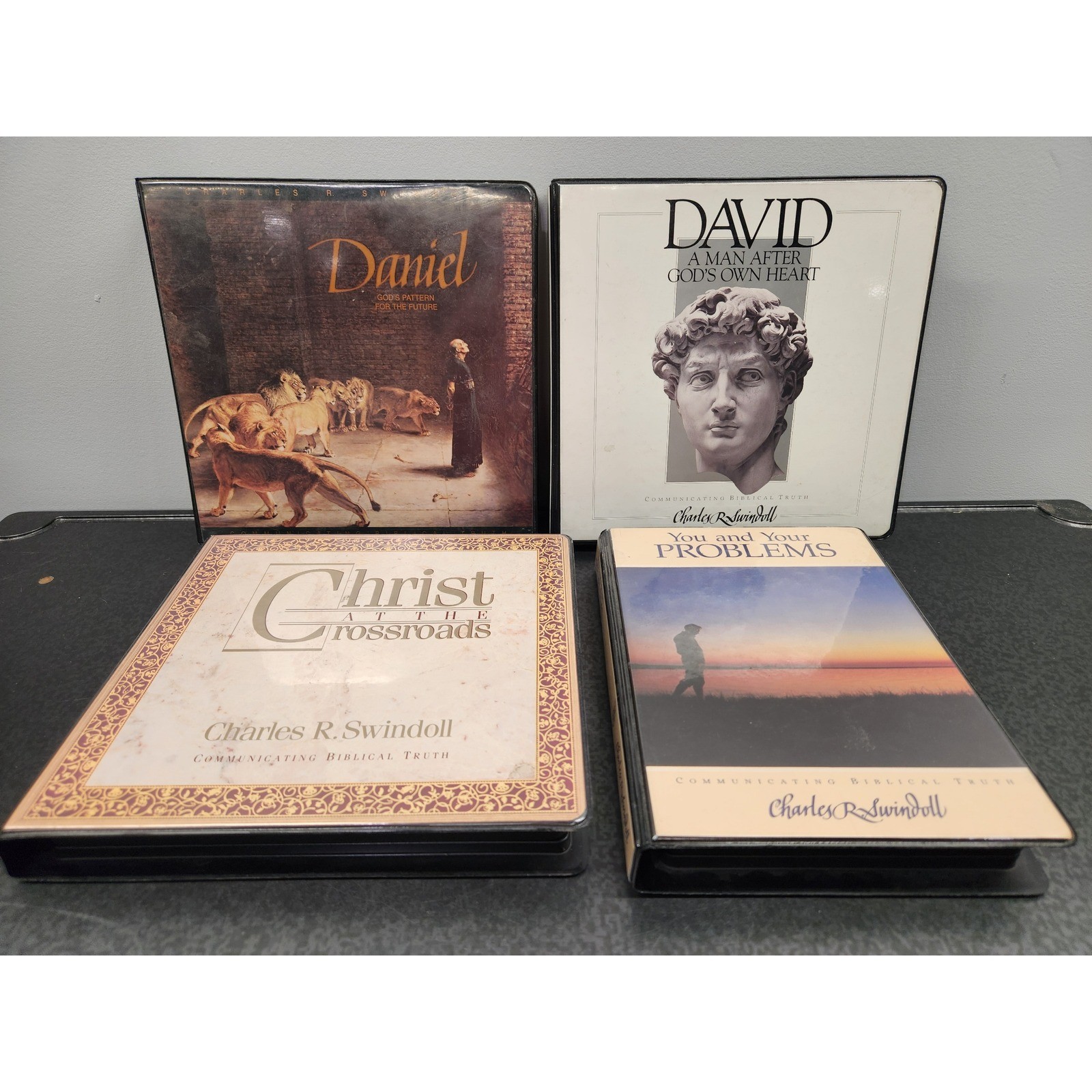 Lot of (4) Charles Swindoll Cassette Tape Sets Religious Good Biblical Studies
