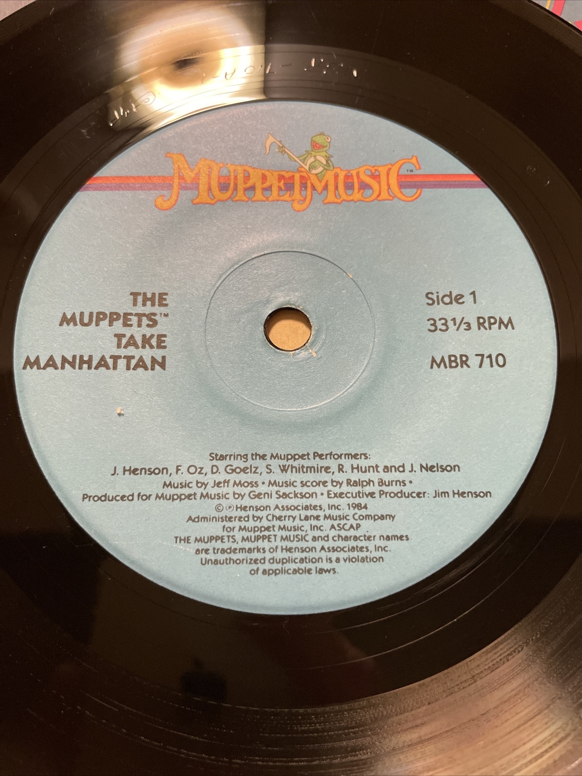 1984 The Muppets Take Manhattan Hear Read See Book & Vinyl Record 33 1/3 RPM