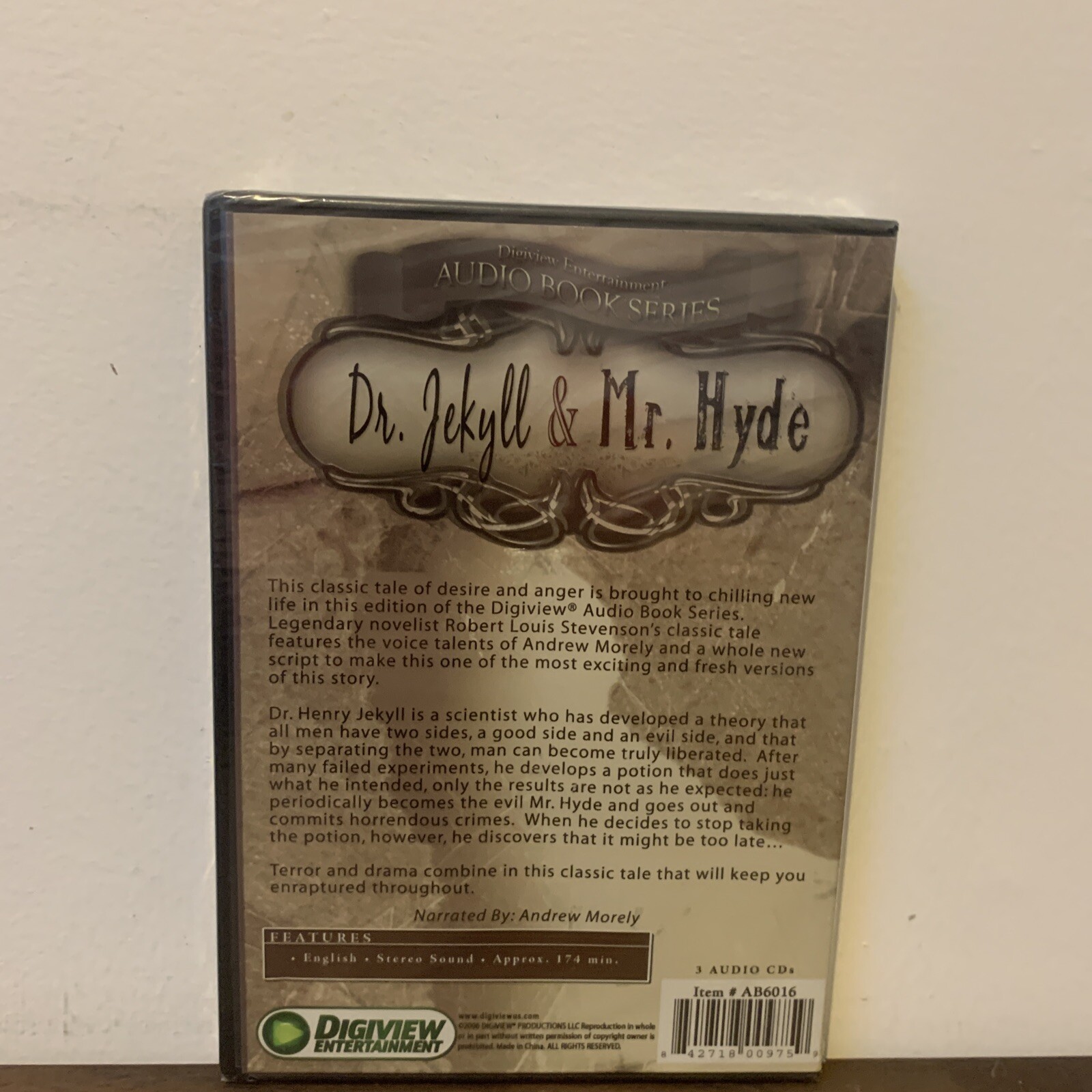 Audiobook: Dr. Jekyll & Mr. Hyde (3 CD Set, 2006) by Robert Louis Stevenson.