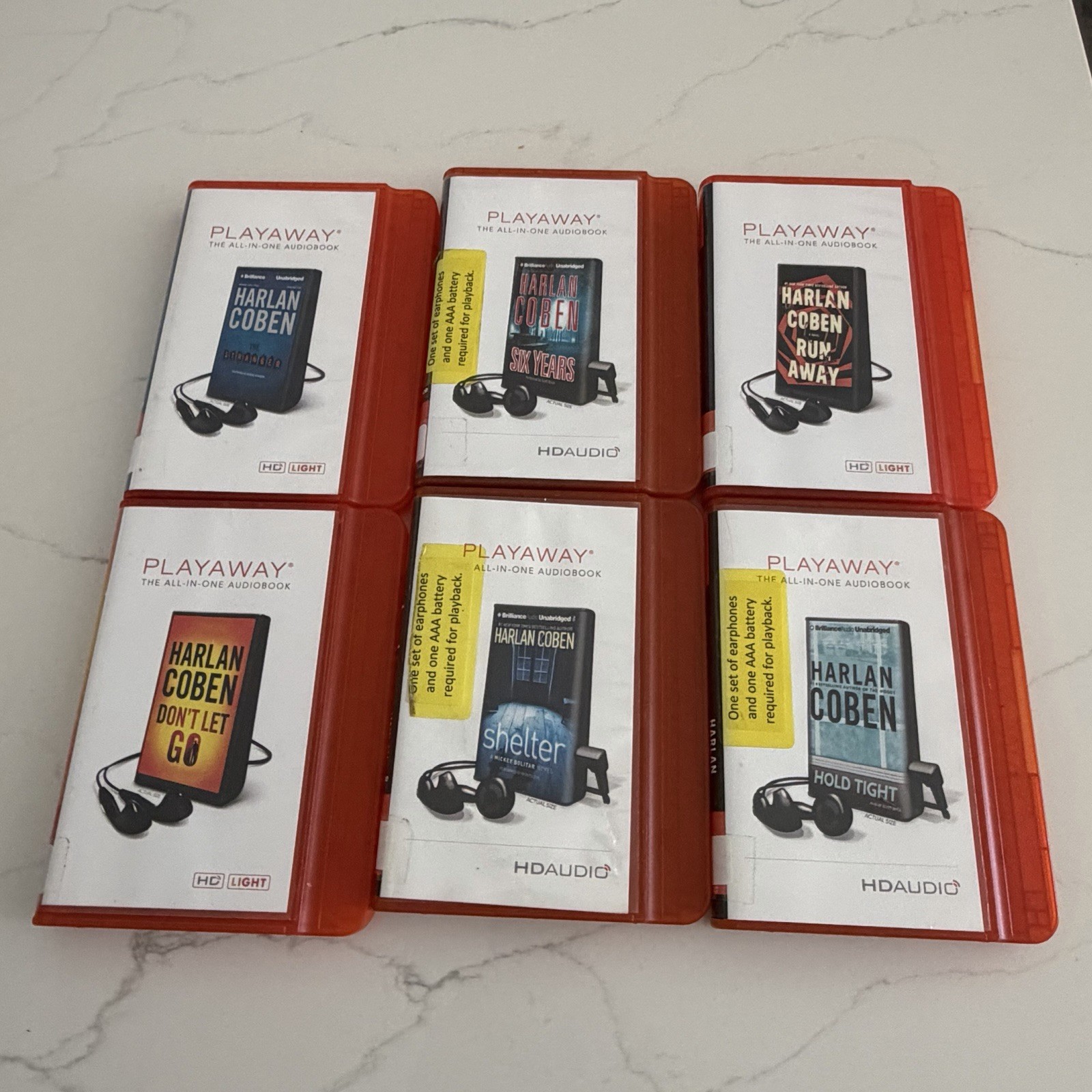Harlan Coben Playaway Audiobook Lot of 6 Stranger Six Years Runaway Hold Tight