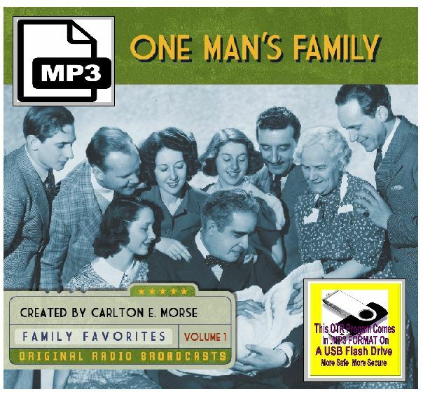 ONE MAN’S FAMILY 391 Classic Oldtime Radio Shows MP3 OTR On USB Flash Drive