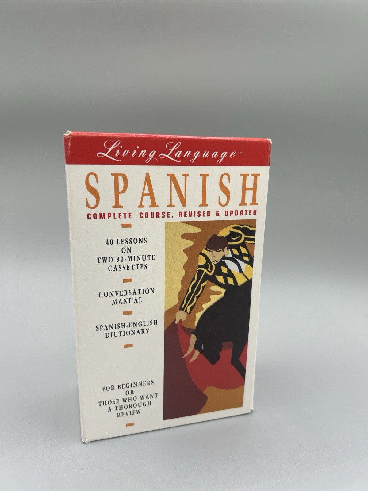 Spanish Course~Living Language w/2 Cassette Tapes & 2 Books: Basic-Intermediate