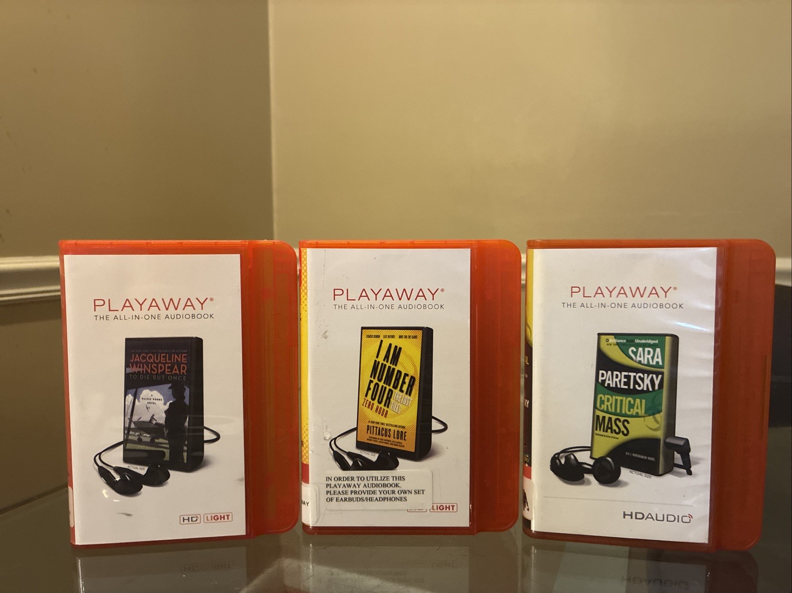 Playaway Lot Of 17 Audiobooks — Novels Including Thrillers, Drama, Crime, Etc