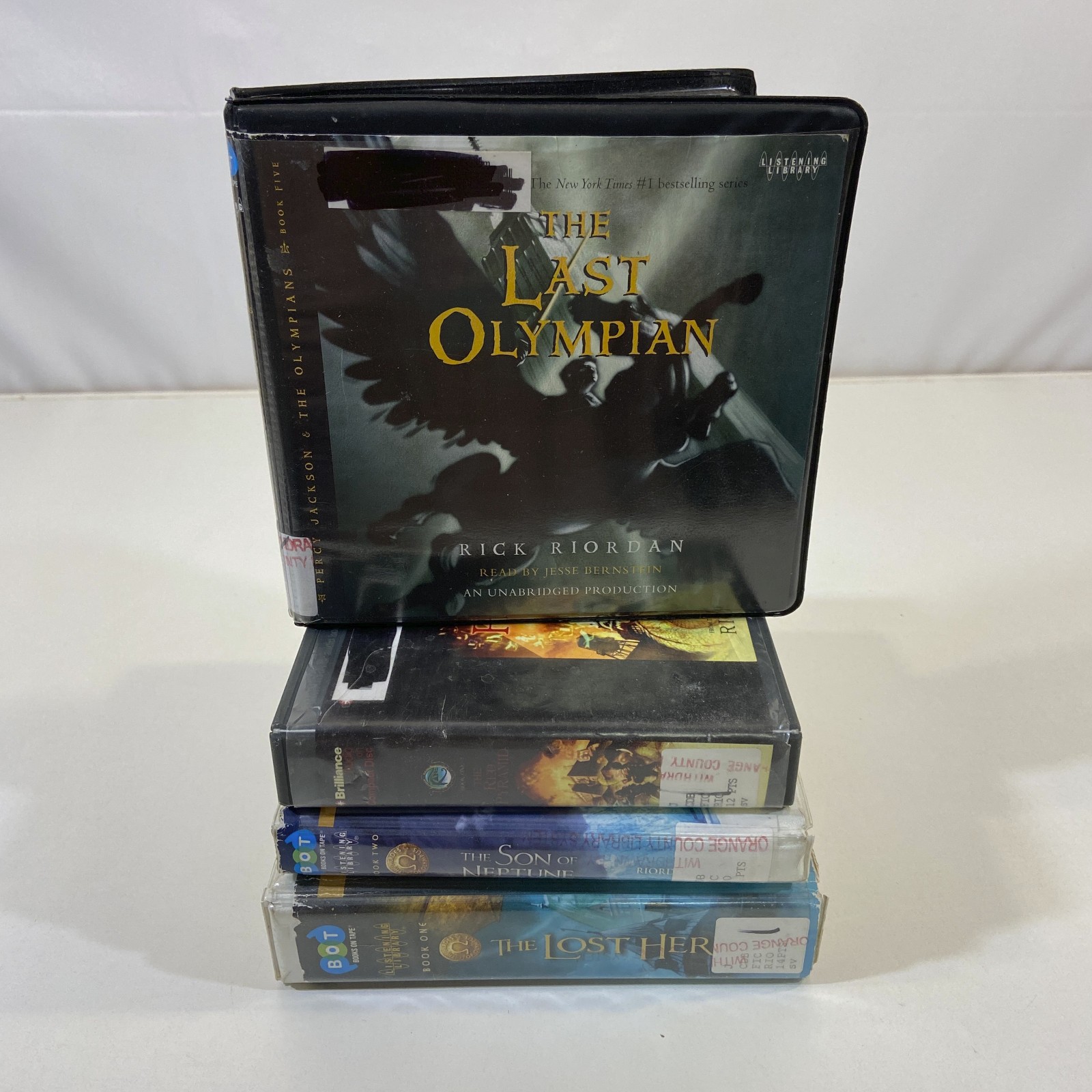 4 Rick Riordan Misc Series Ex-Library Unabridged Audiobooks Lot Books on Tape