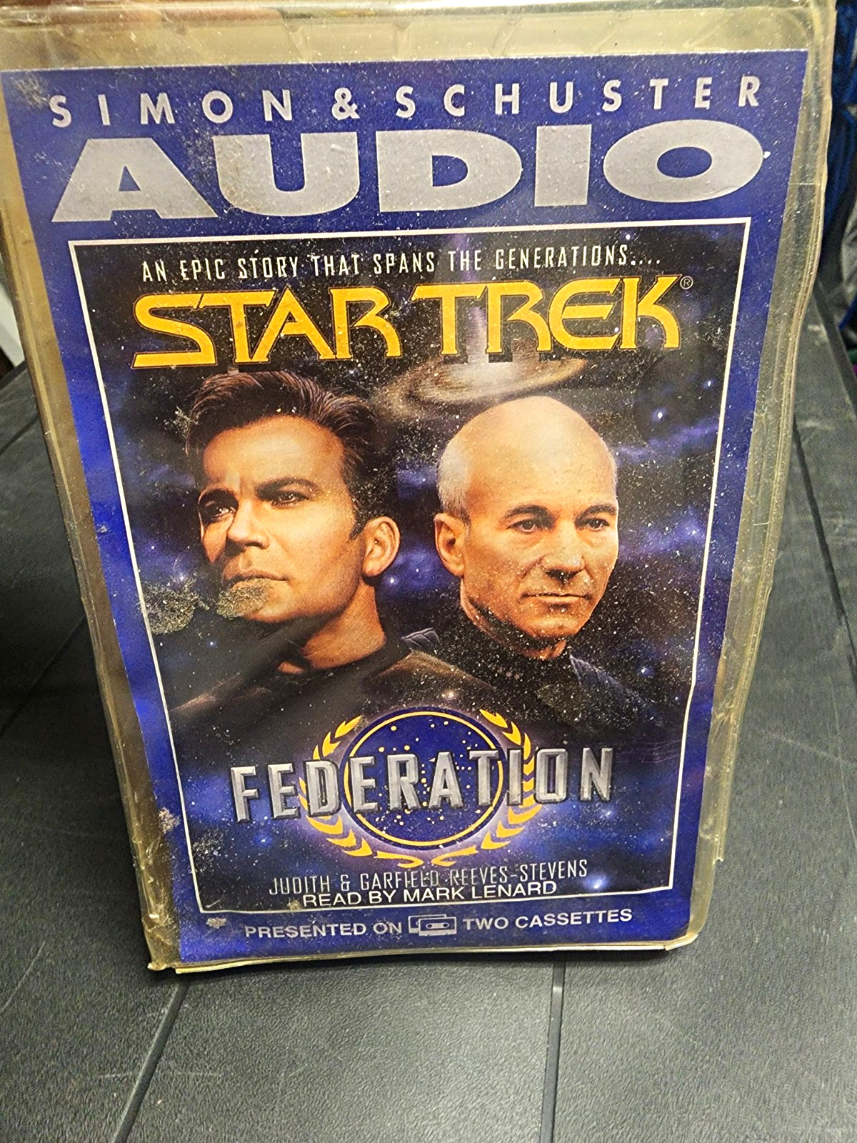 Vintage 1994 Star Trek Federation Audiobook 2 Cassette Set Mark Lenard Complete