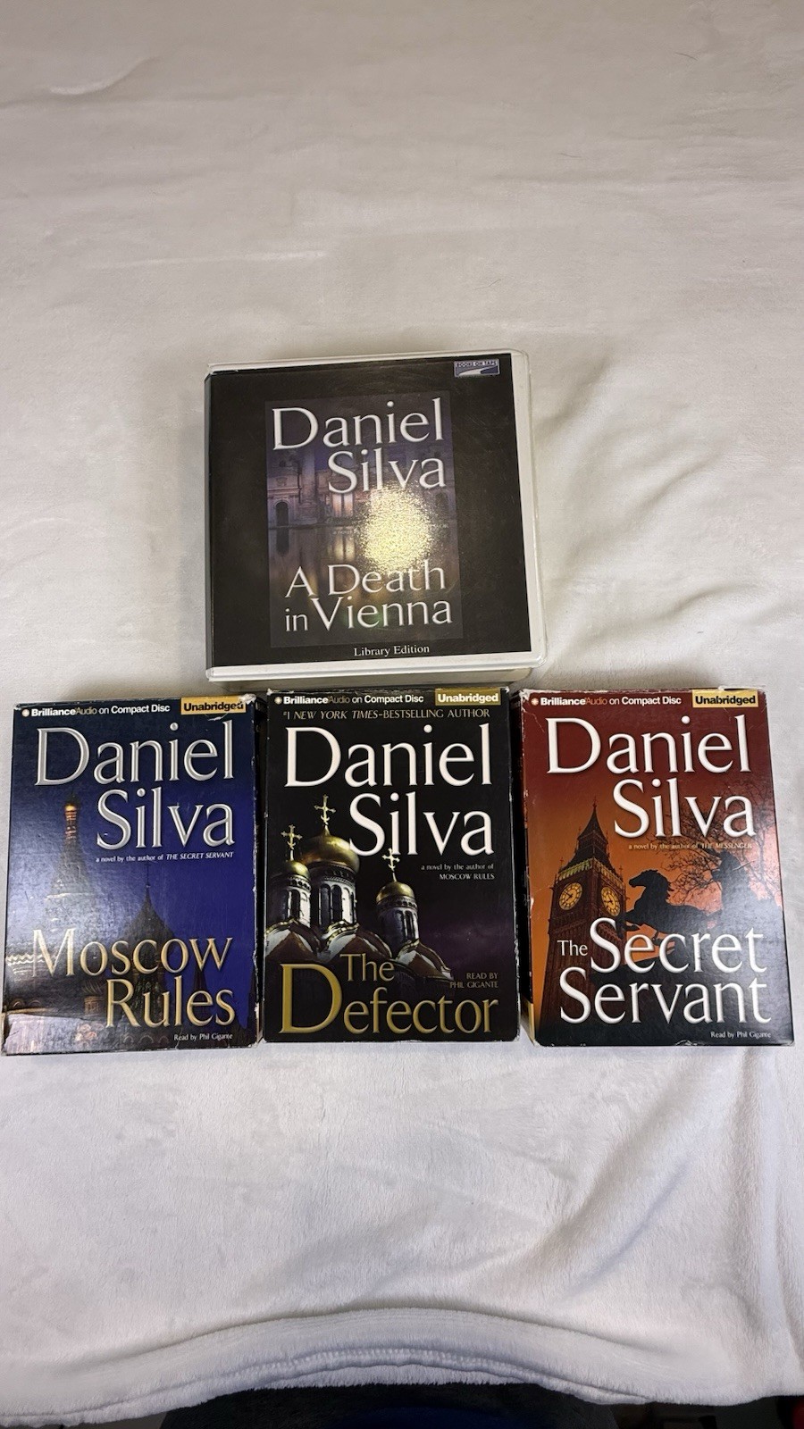 Daniel Silva Audiobook CD Lot Moscow Rules Secret Servant Defector Vienna